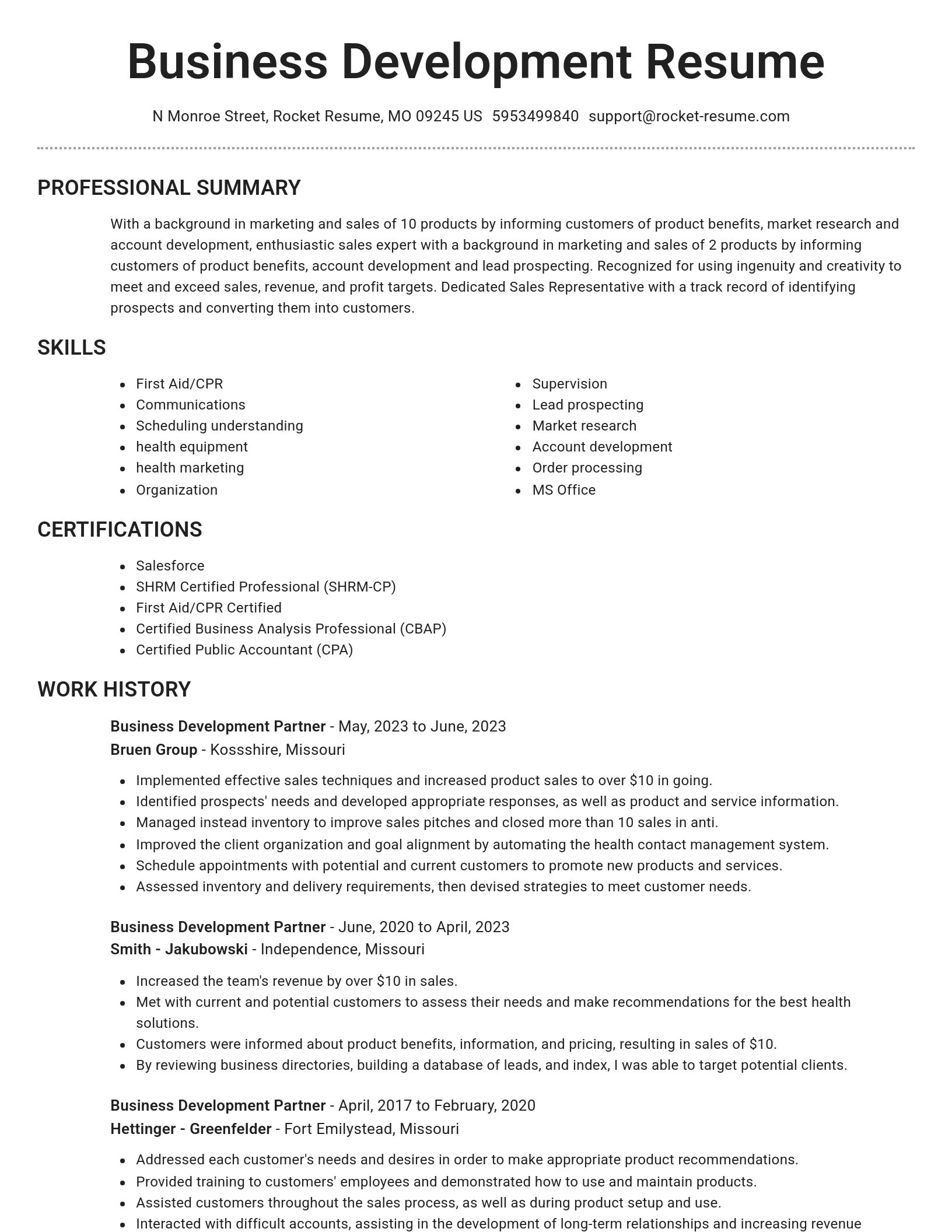 Brilliant resume template