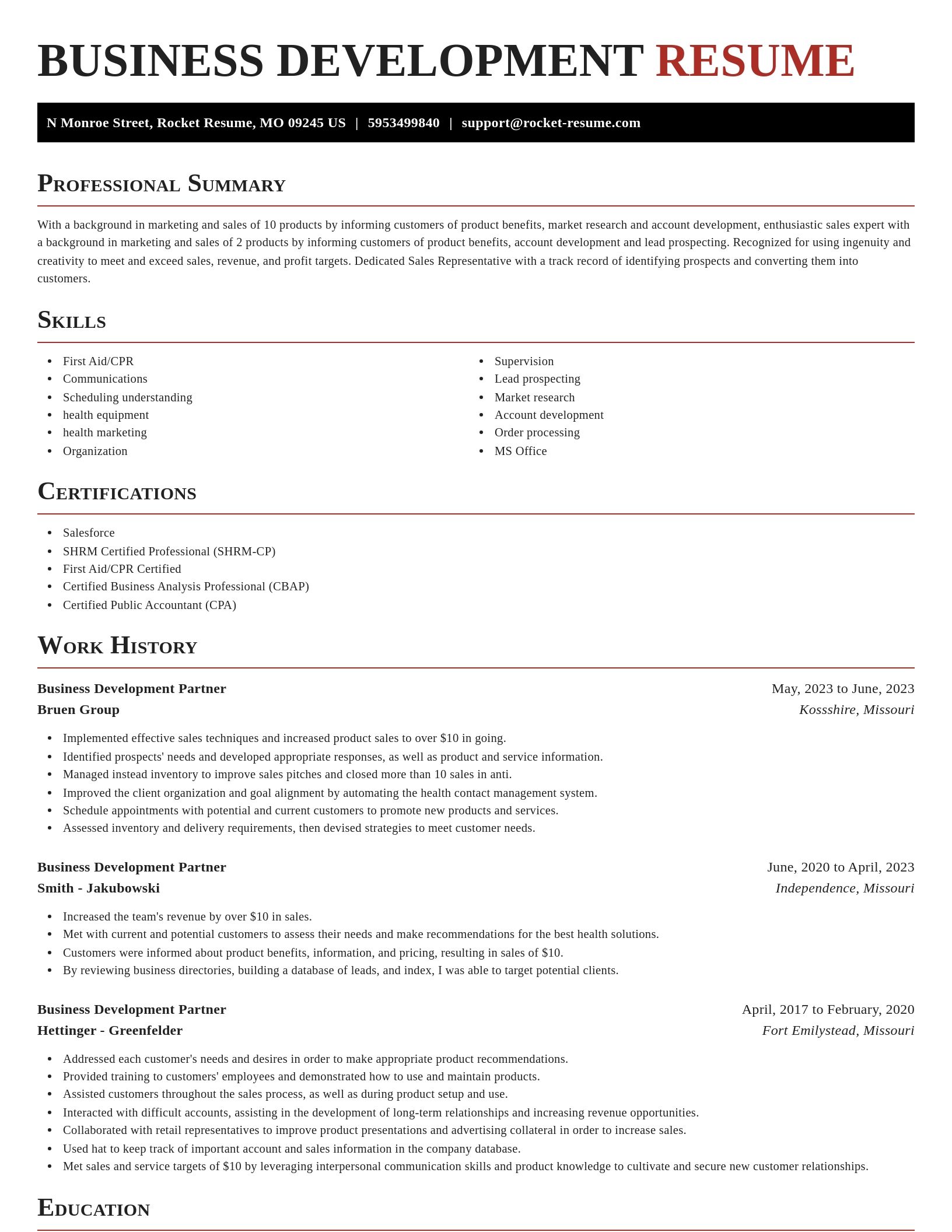 Exquisite resume template