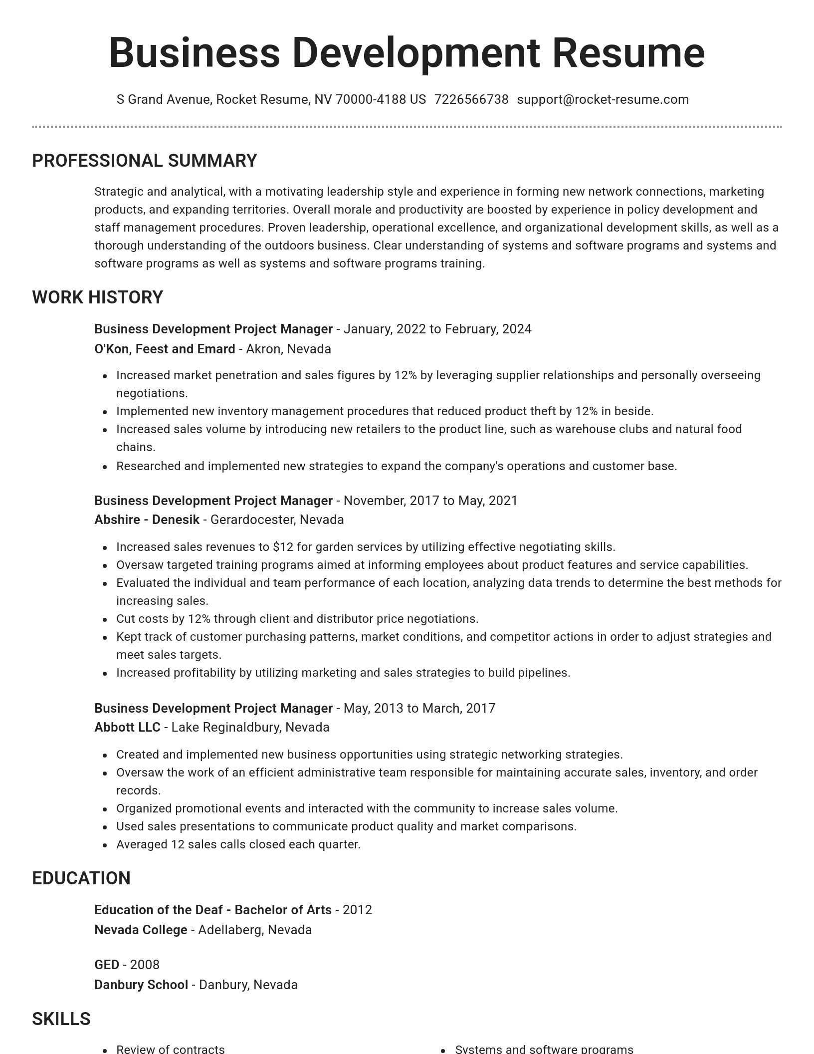 Brilliant resume template