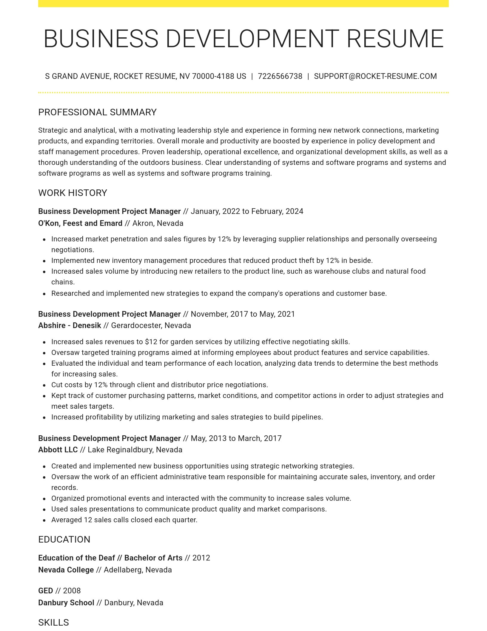 Grand resume template