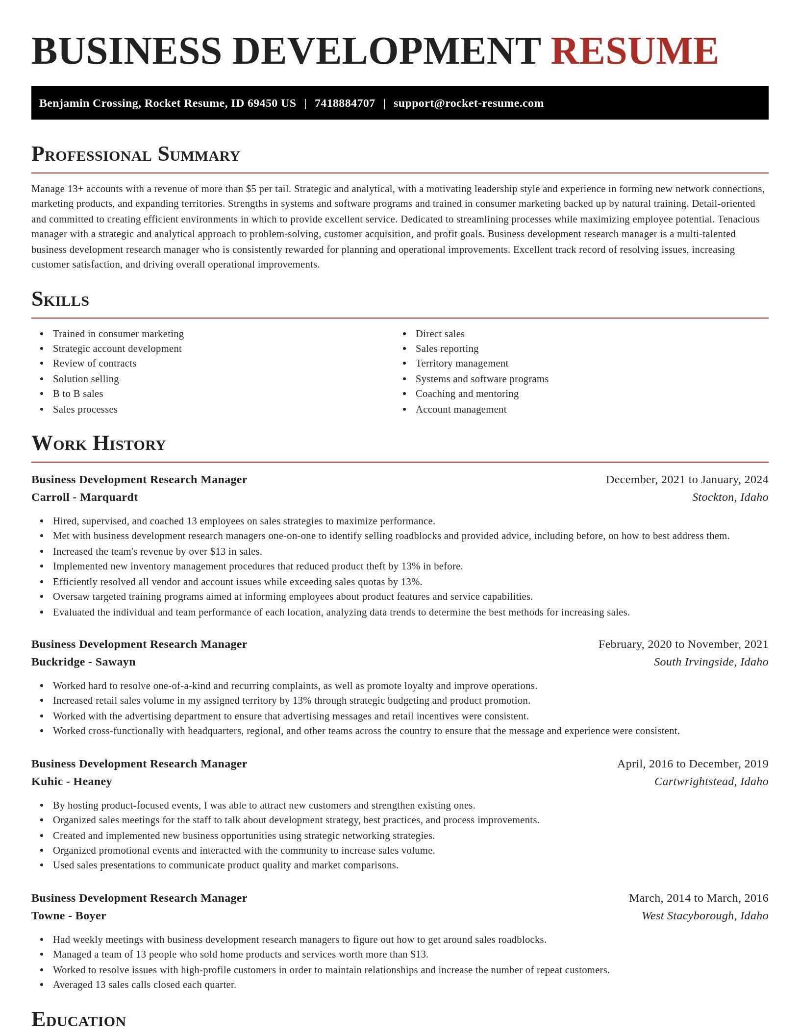 Exquisite resume template