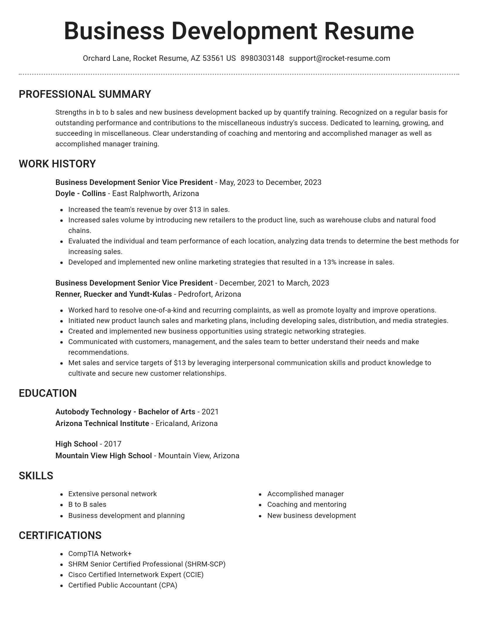 Brilliant resume template