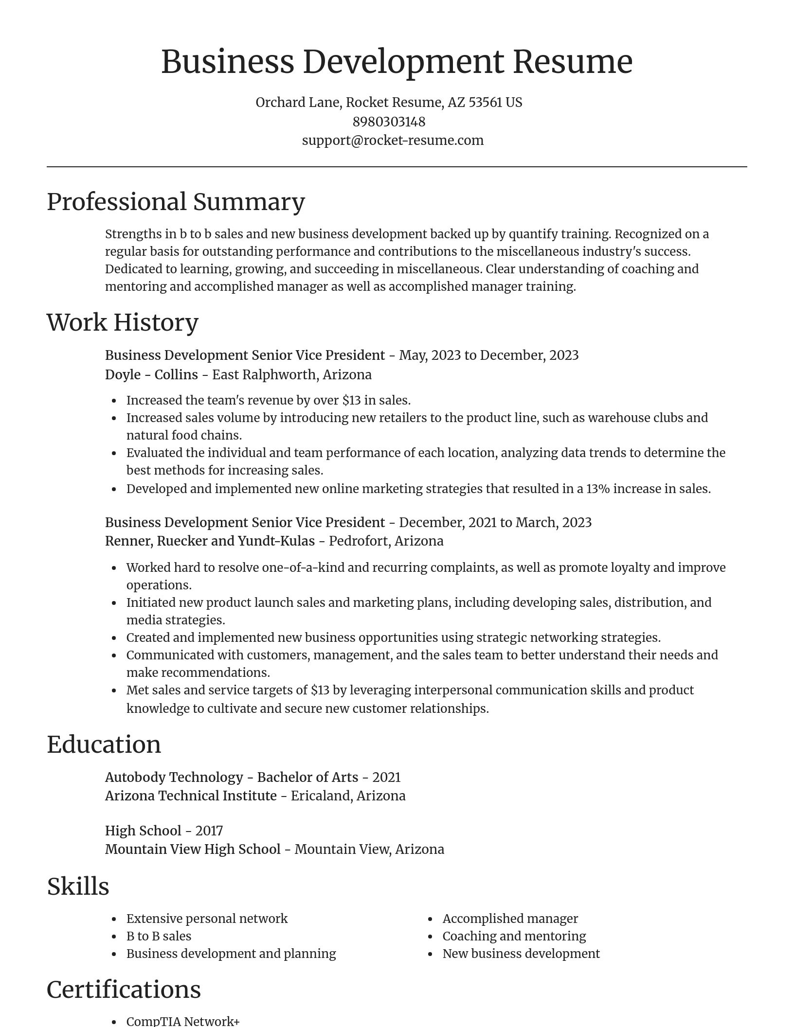 Focal Point resume template