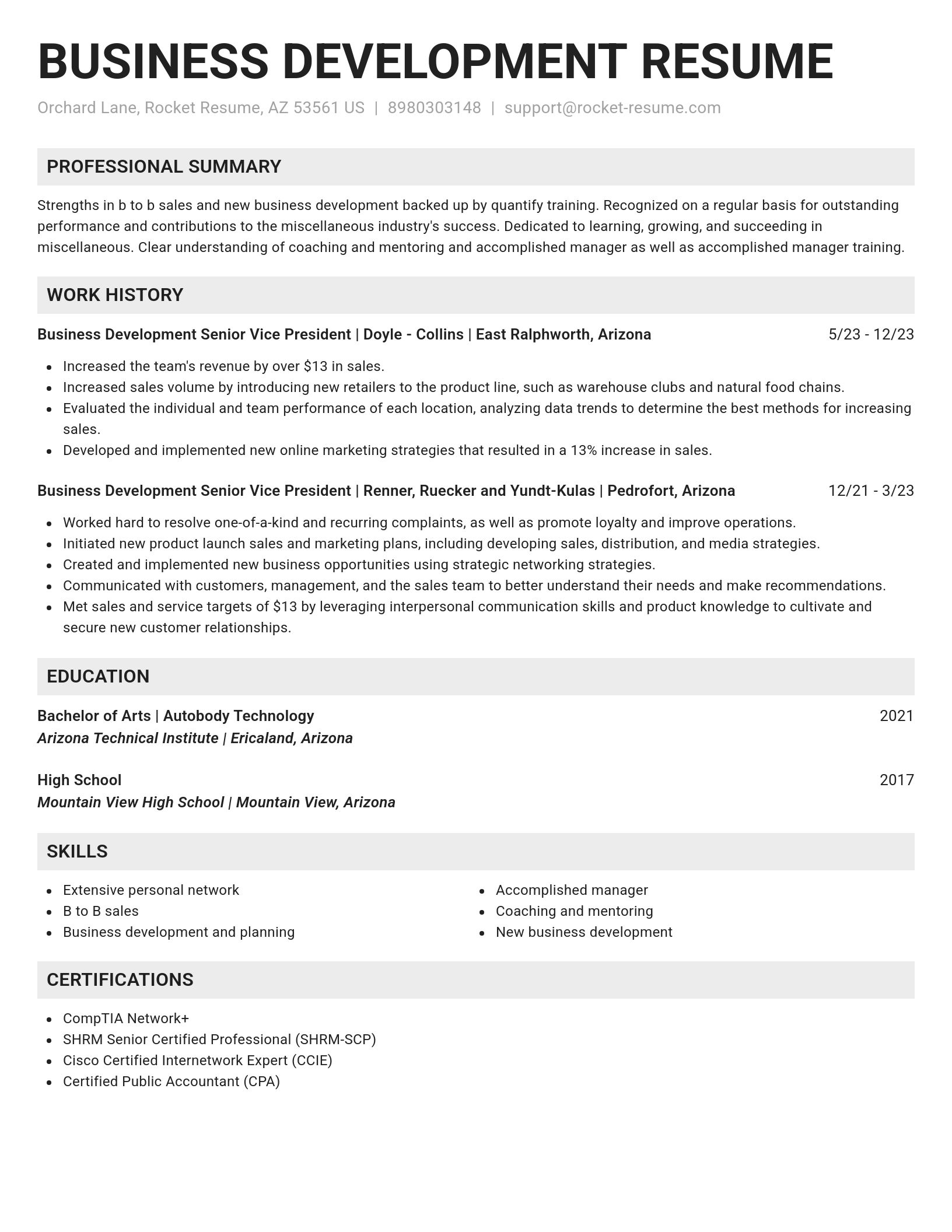 Genius resume template