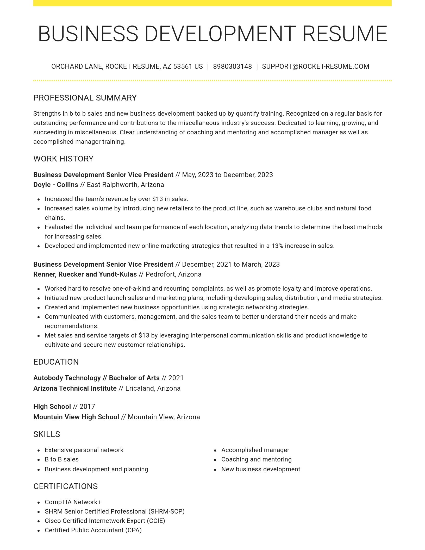 Grand resume template