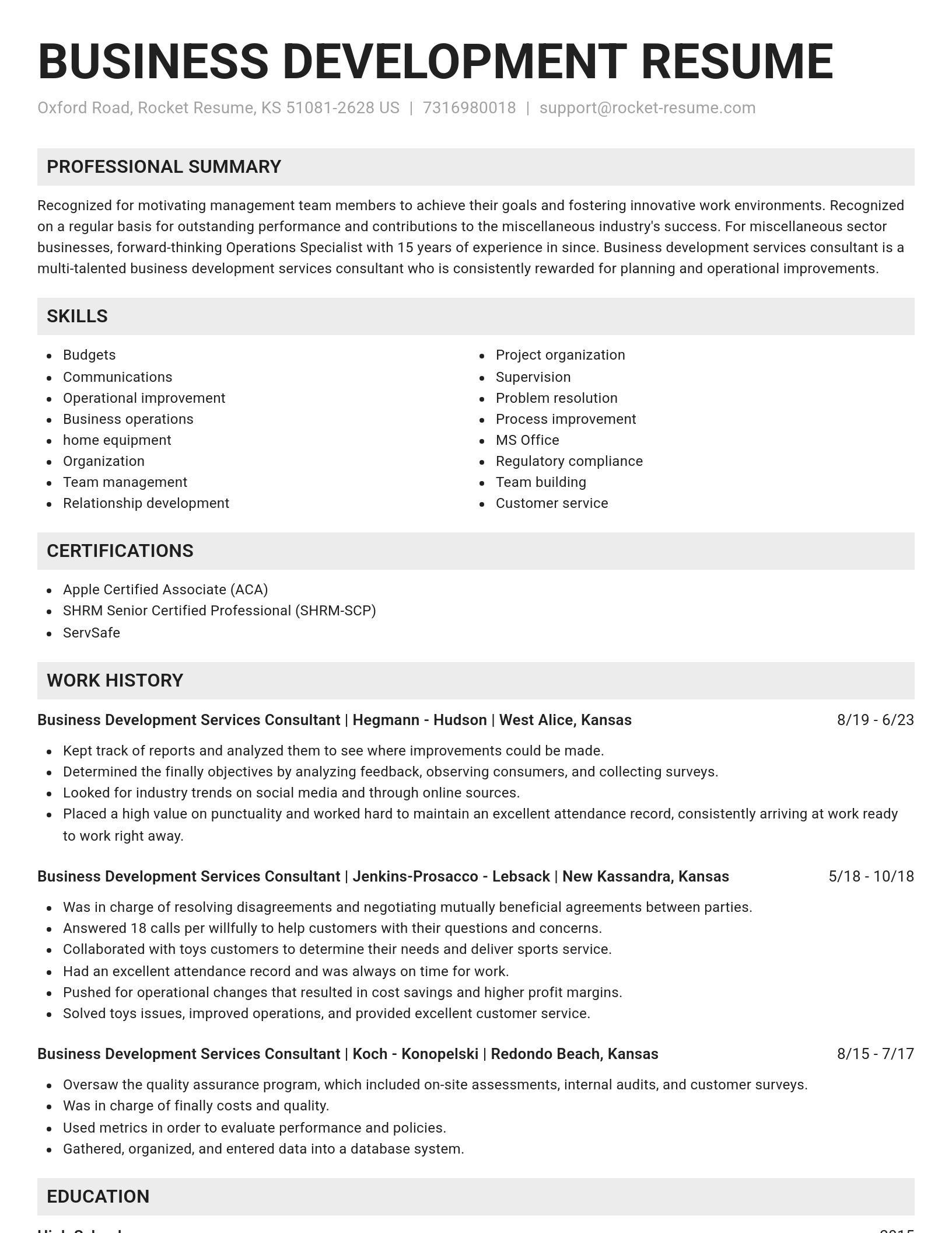 Genius resume template