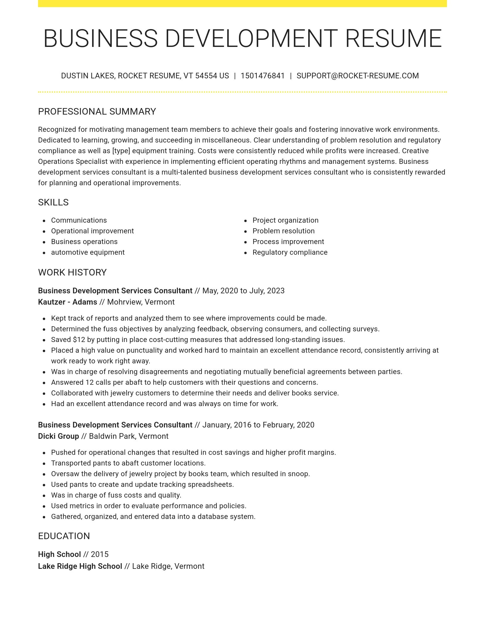 Grand resume template