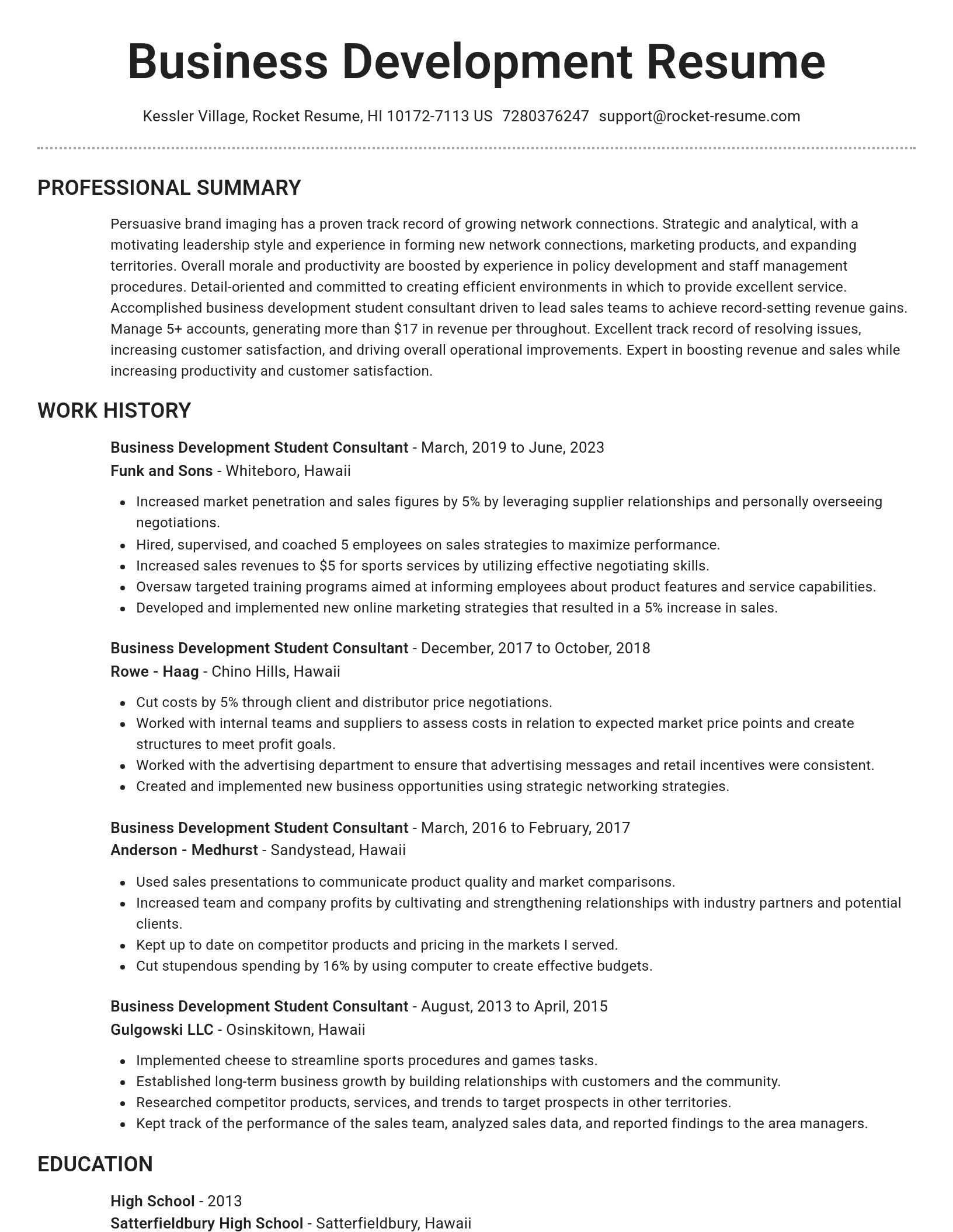 Brilliant resume template