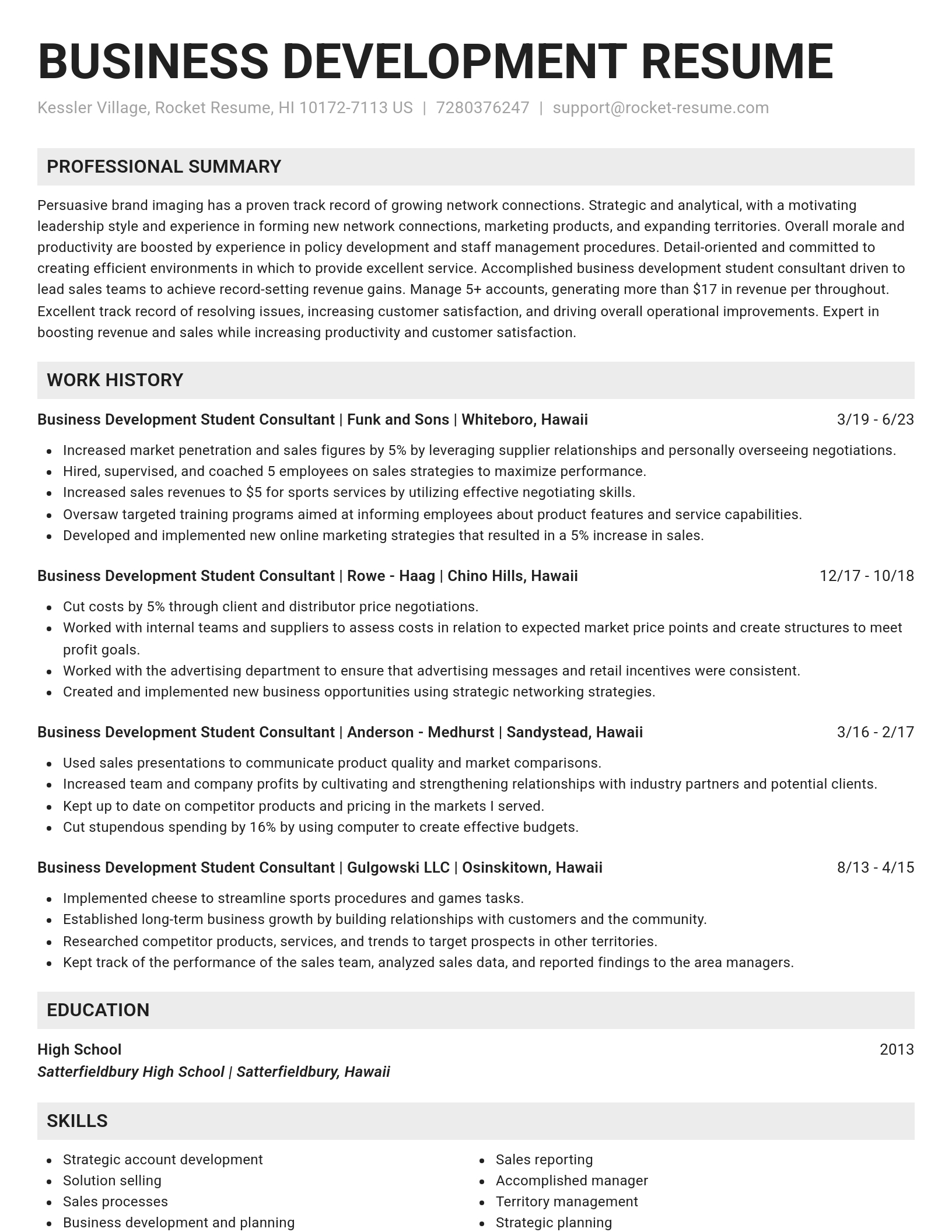 Genius resume template