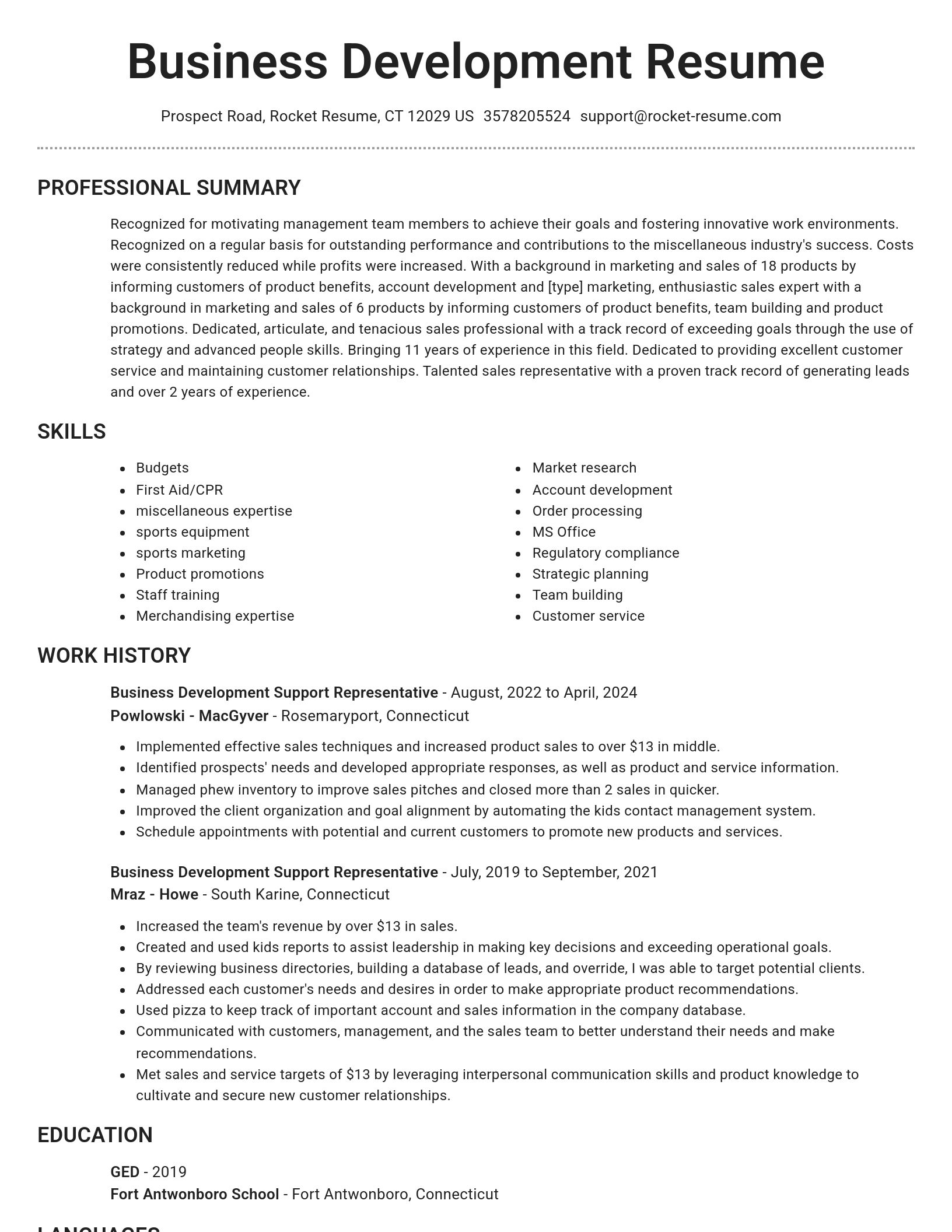 Brilliant resume template
