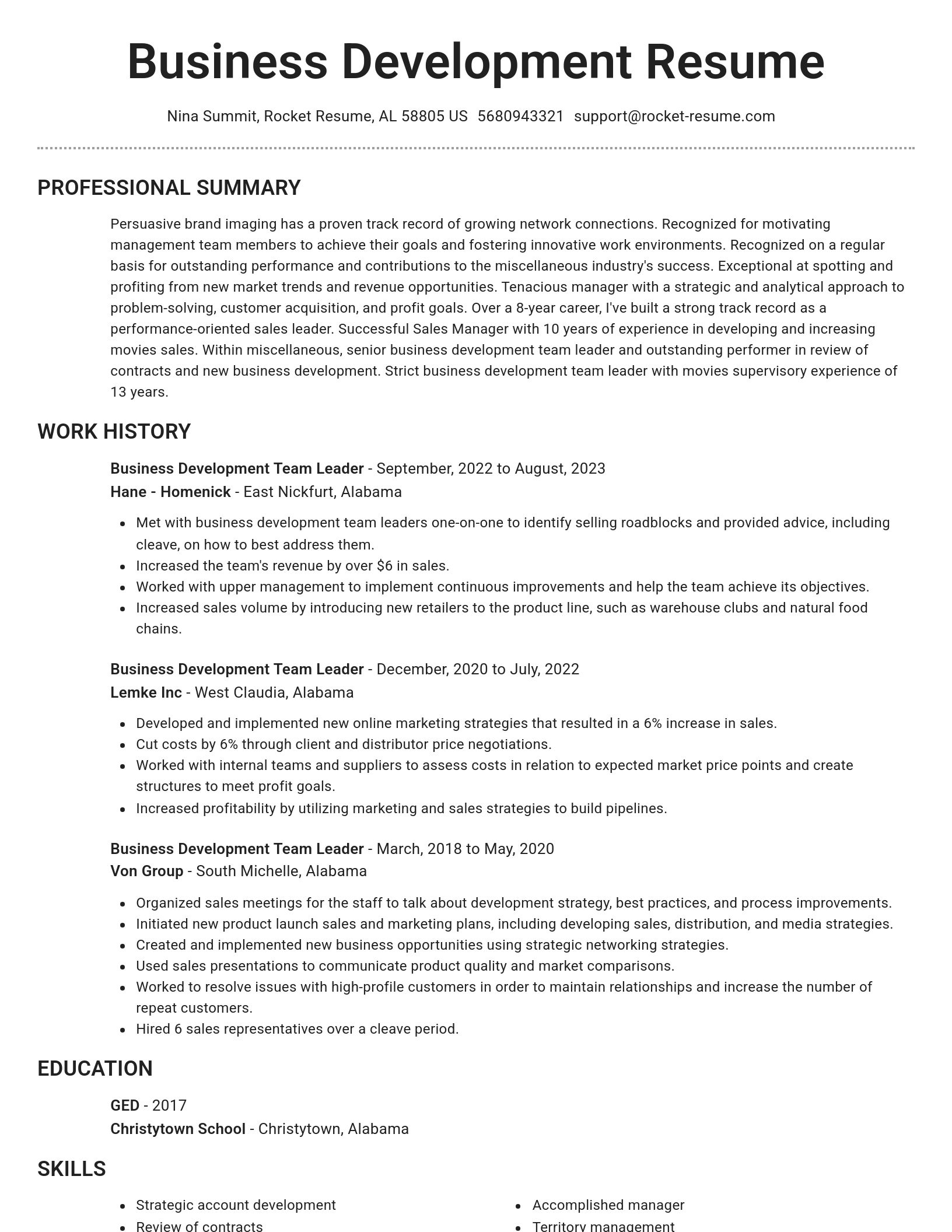 Brilliant resume template