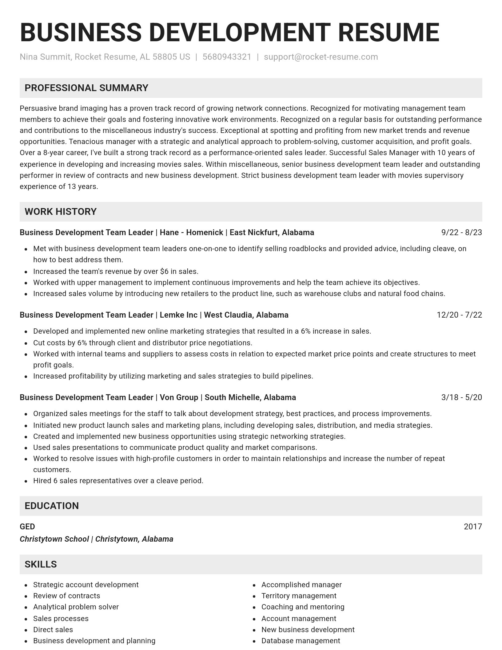 Genius resume template