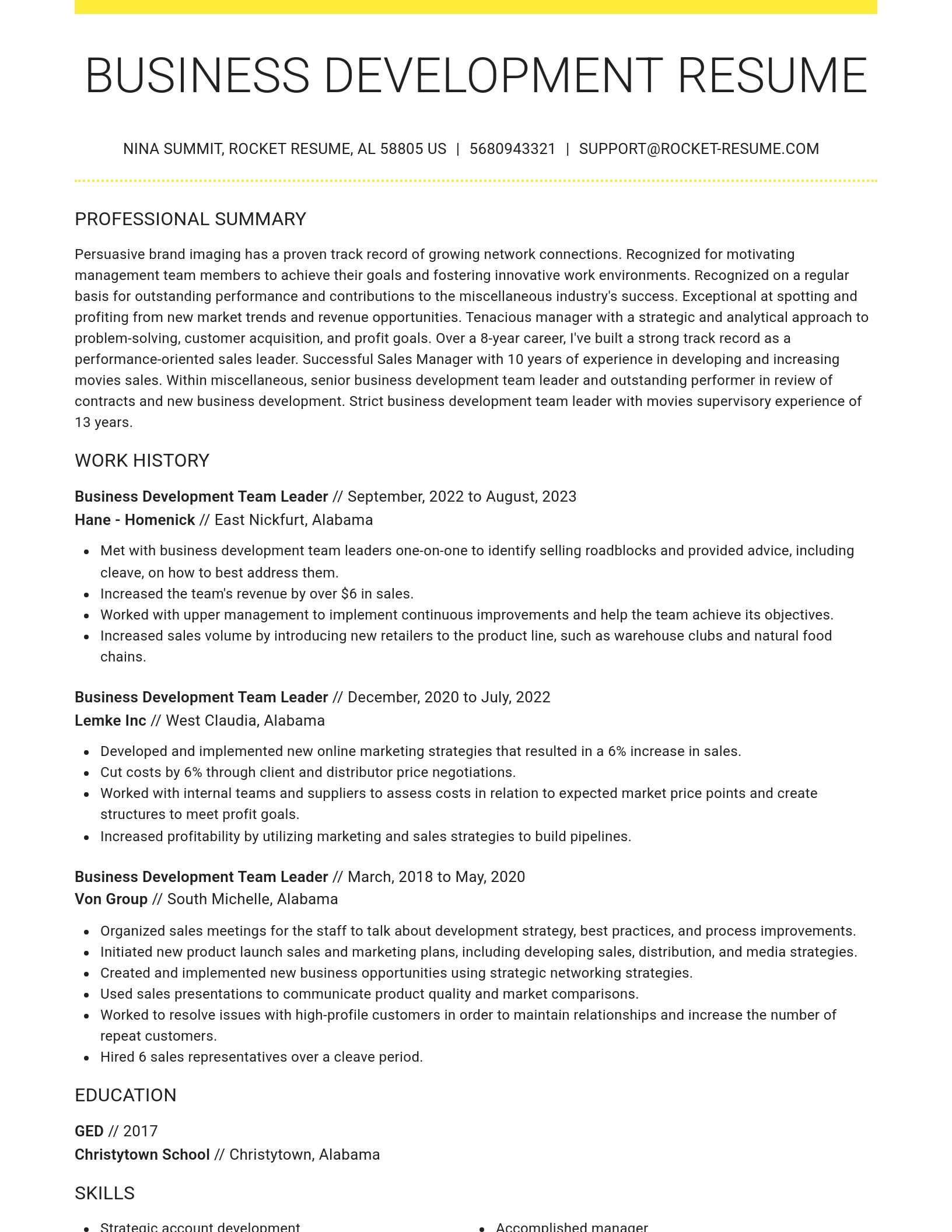 Grand resume template