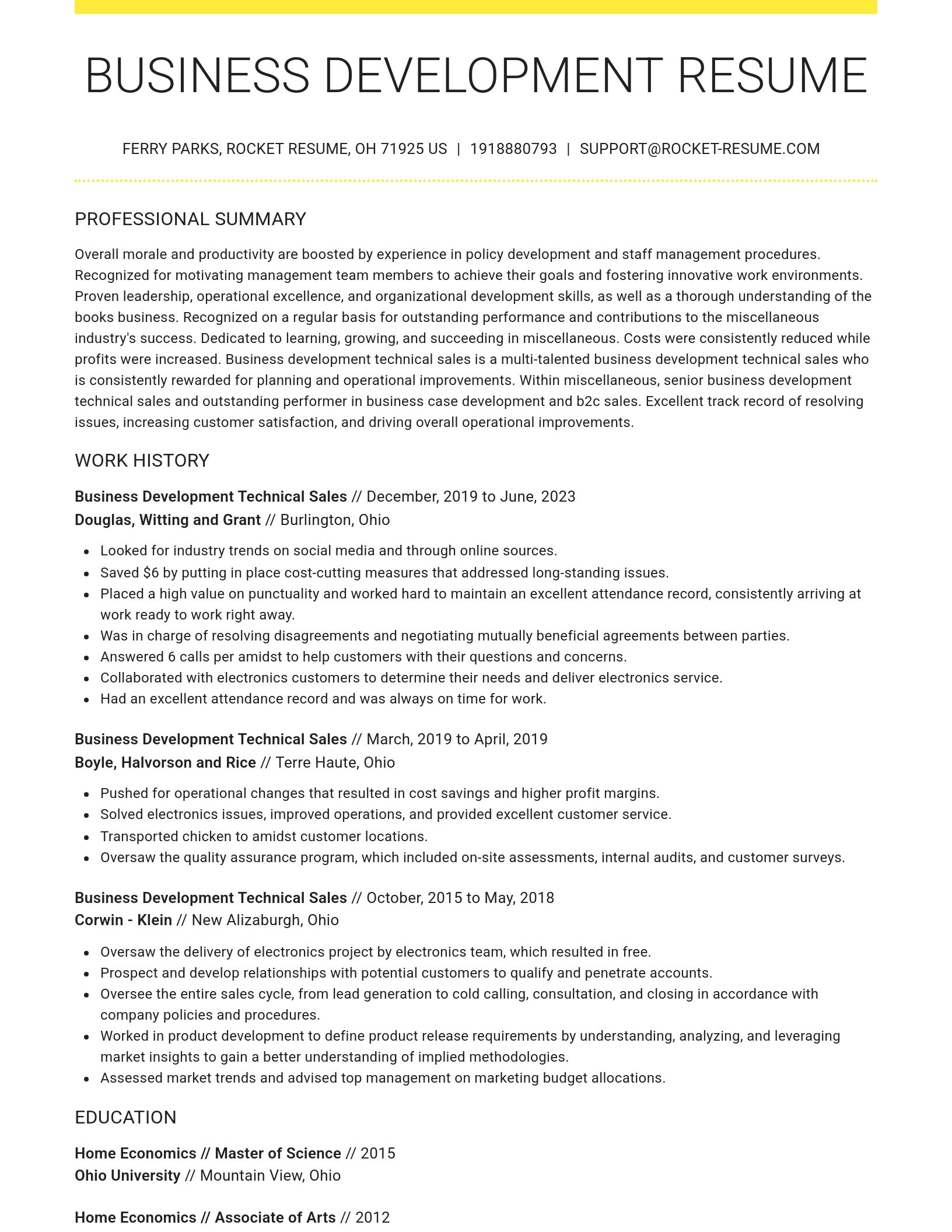 Grand resume template