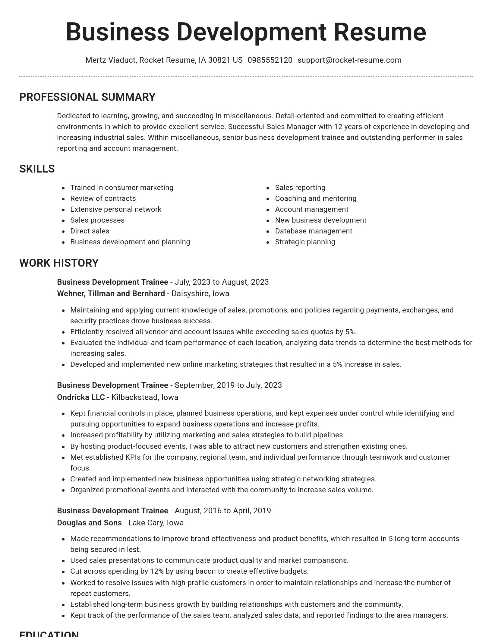 Brilliant resume template
