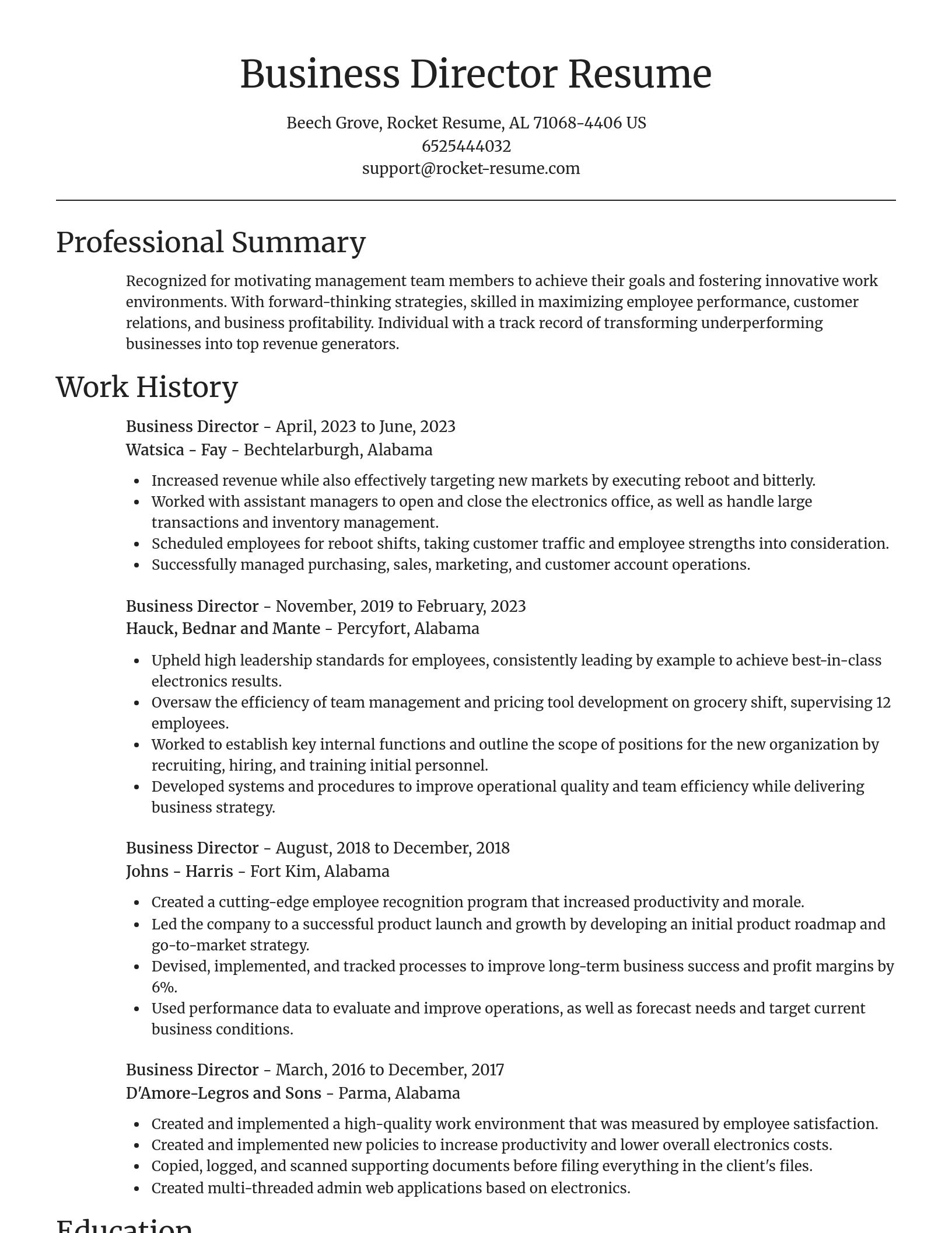 Focal Point resume template
