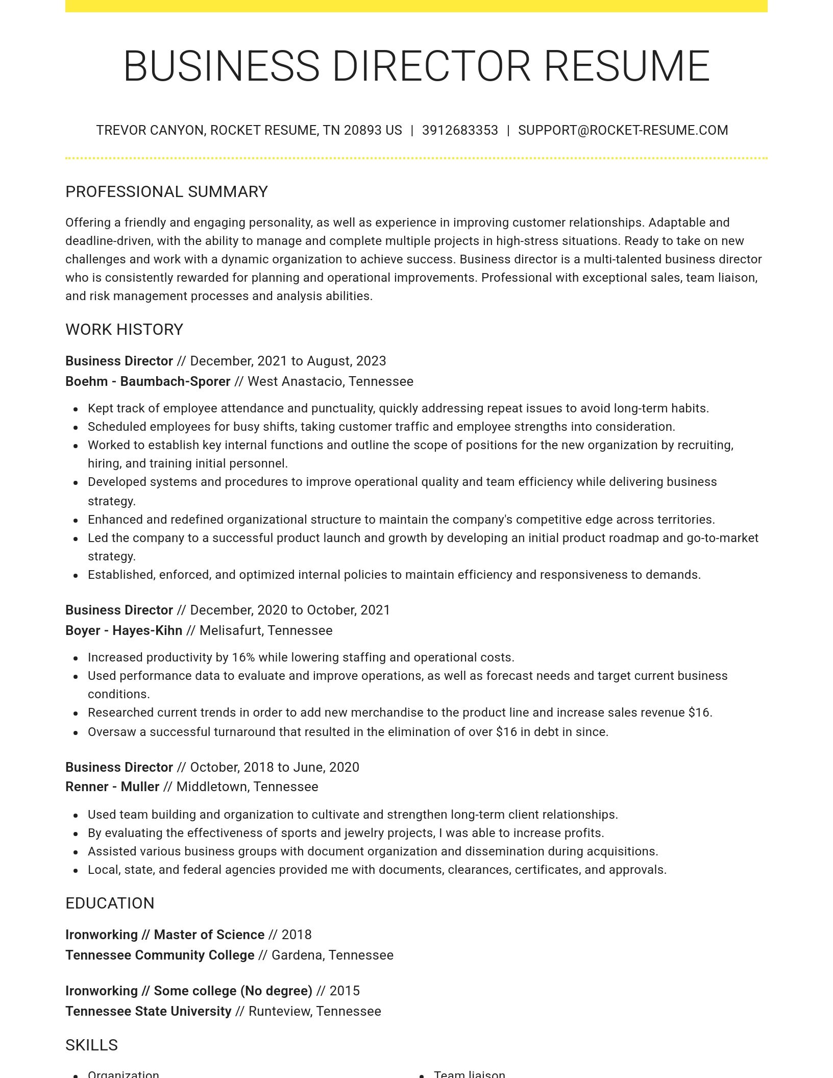 Grand resume template