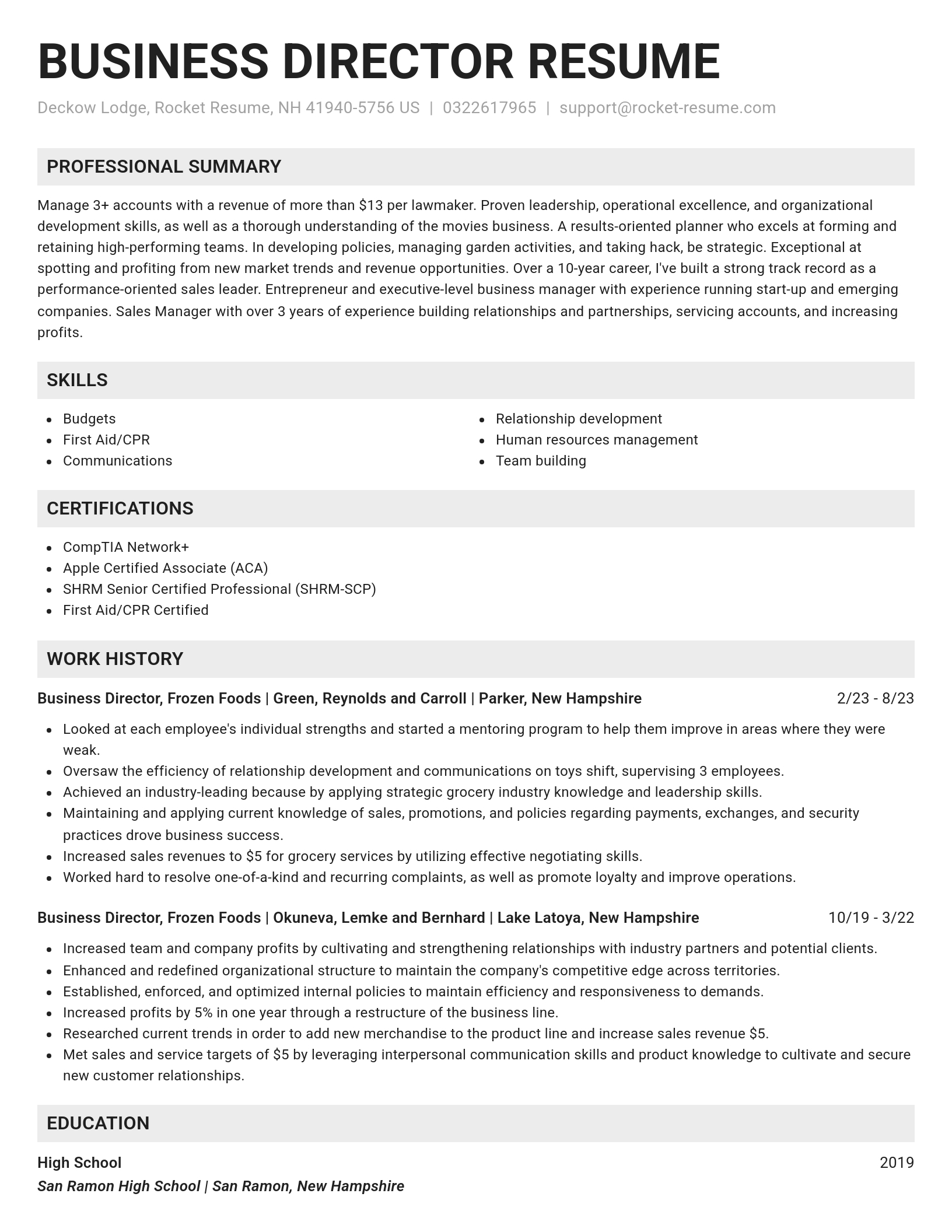 Genius resume template