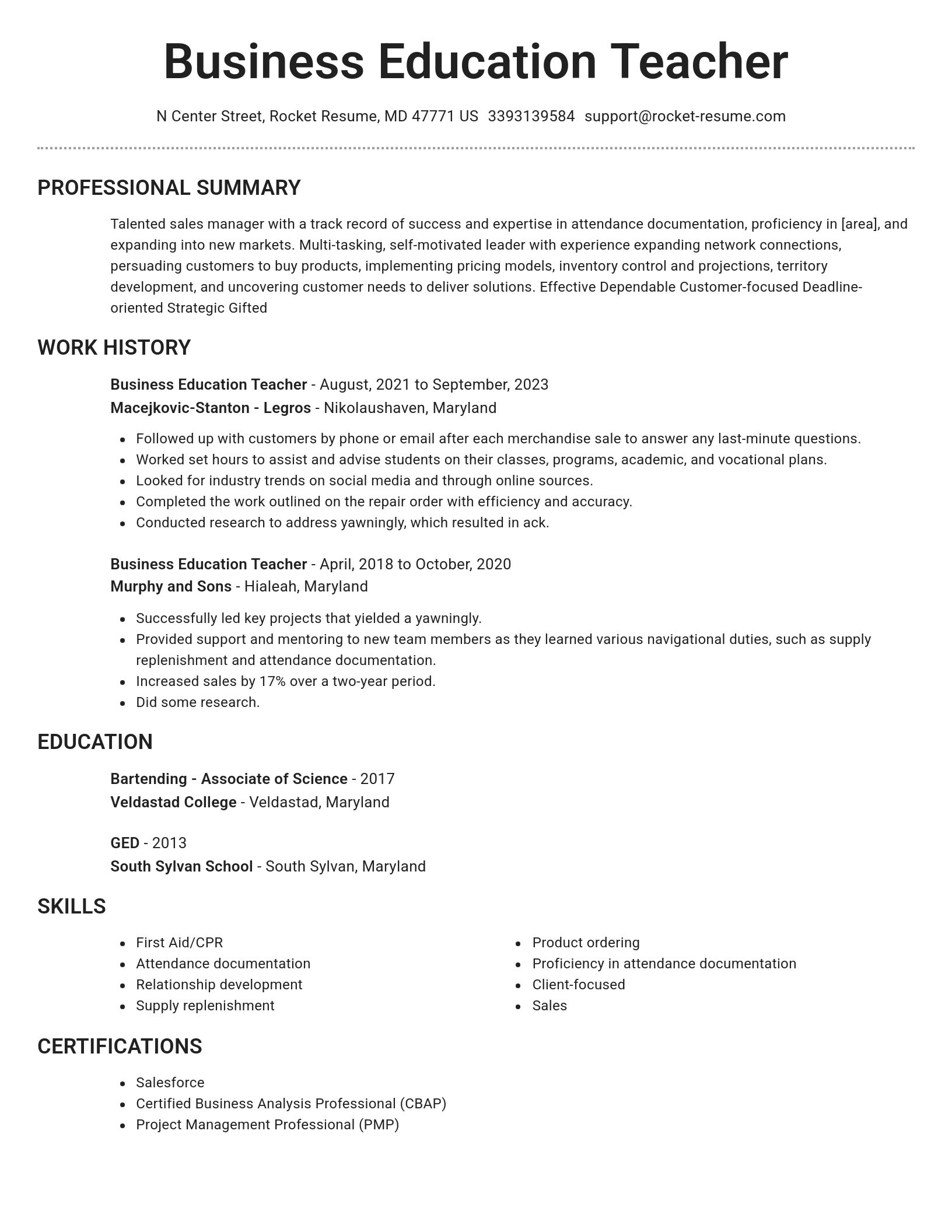 Brilliant resume template