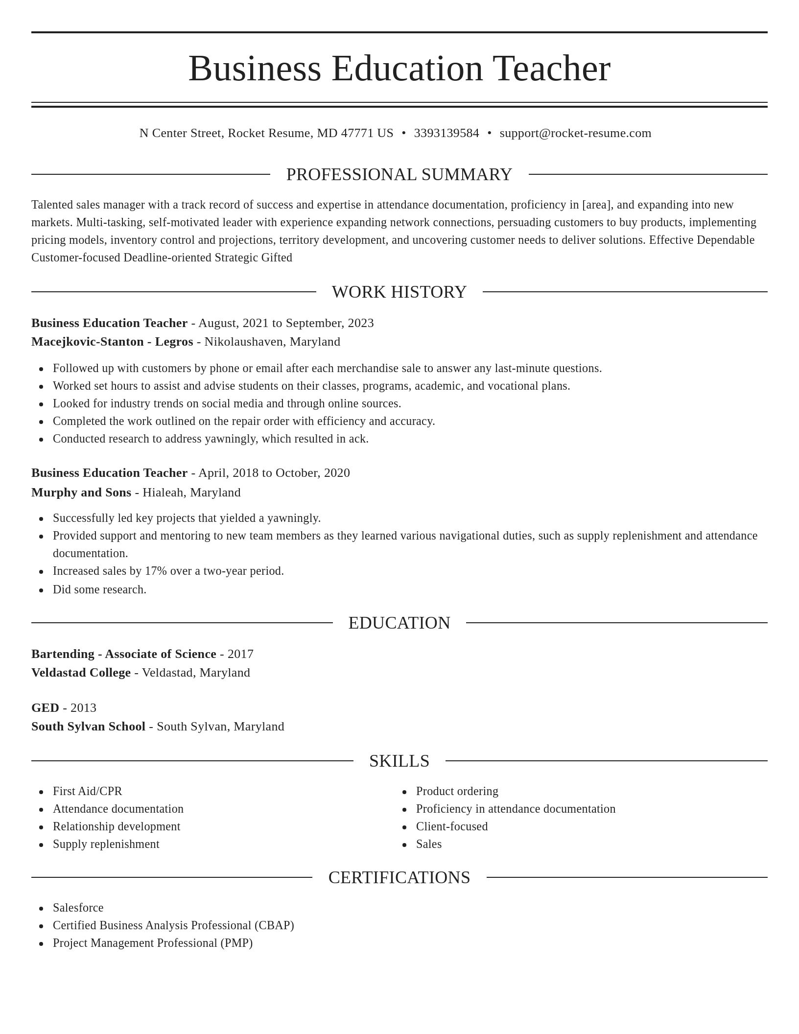 Elegant resume template