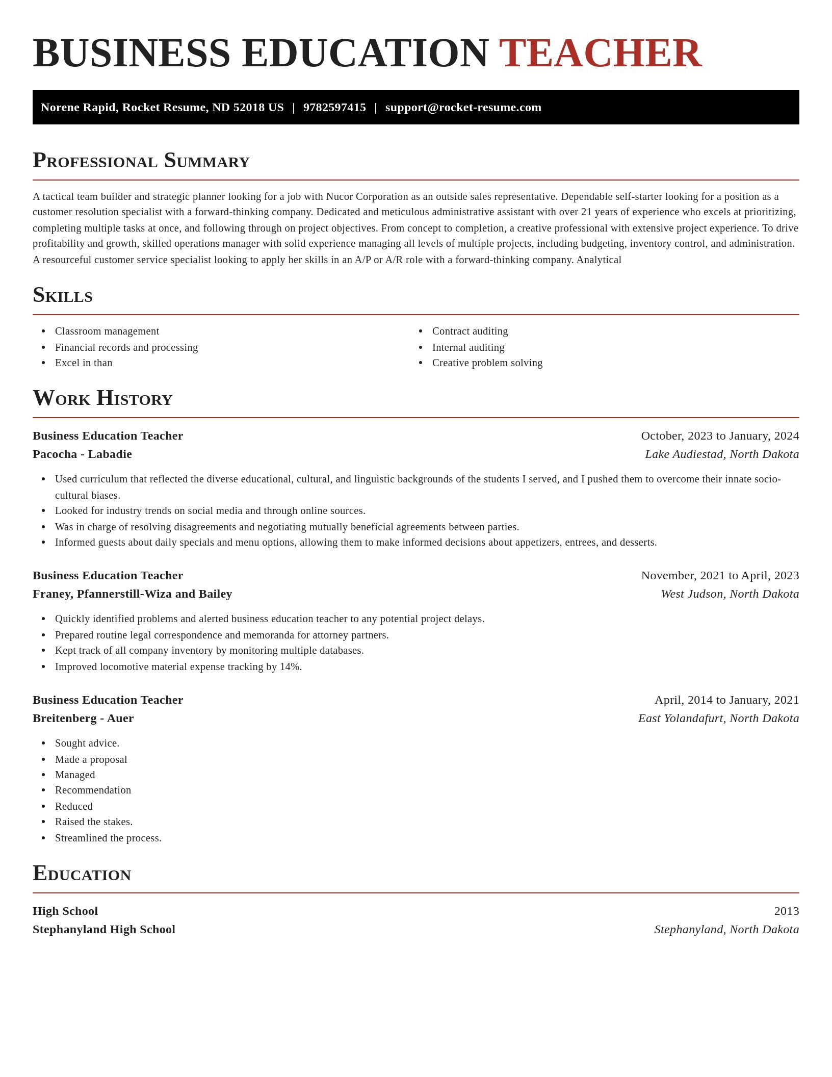 Exquisite resume template