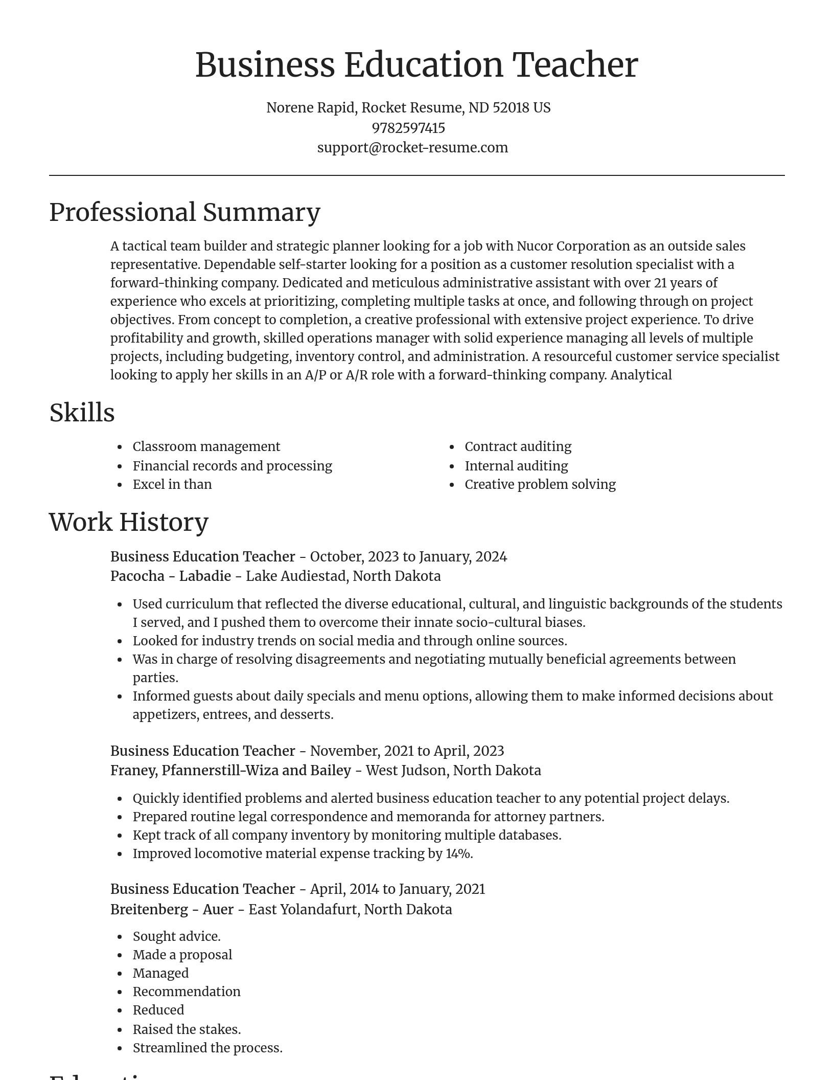 Focal Point resume template
