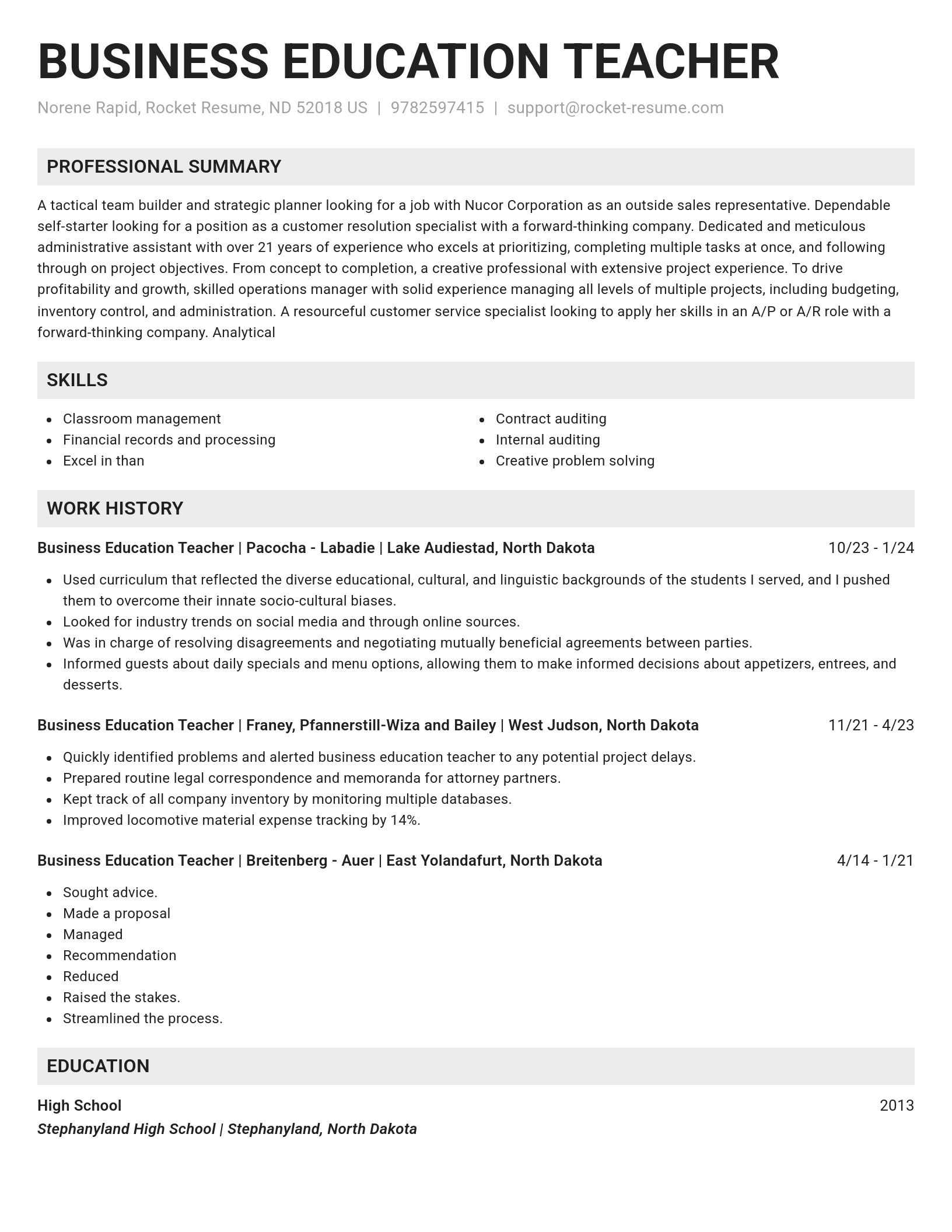 Genius resume template