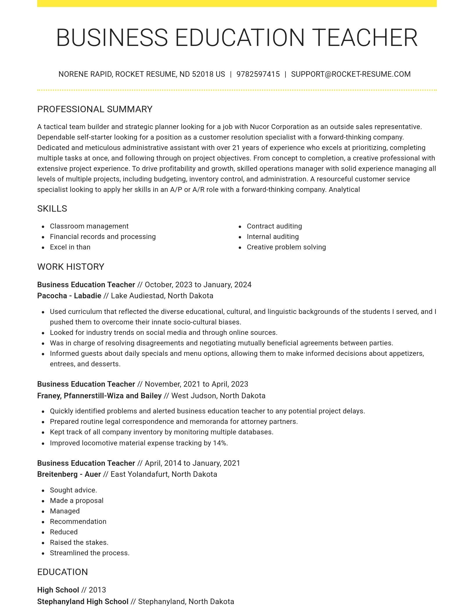 Grand resume template