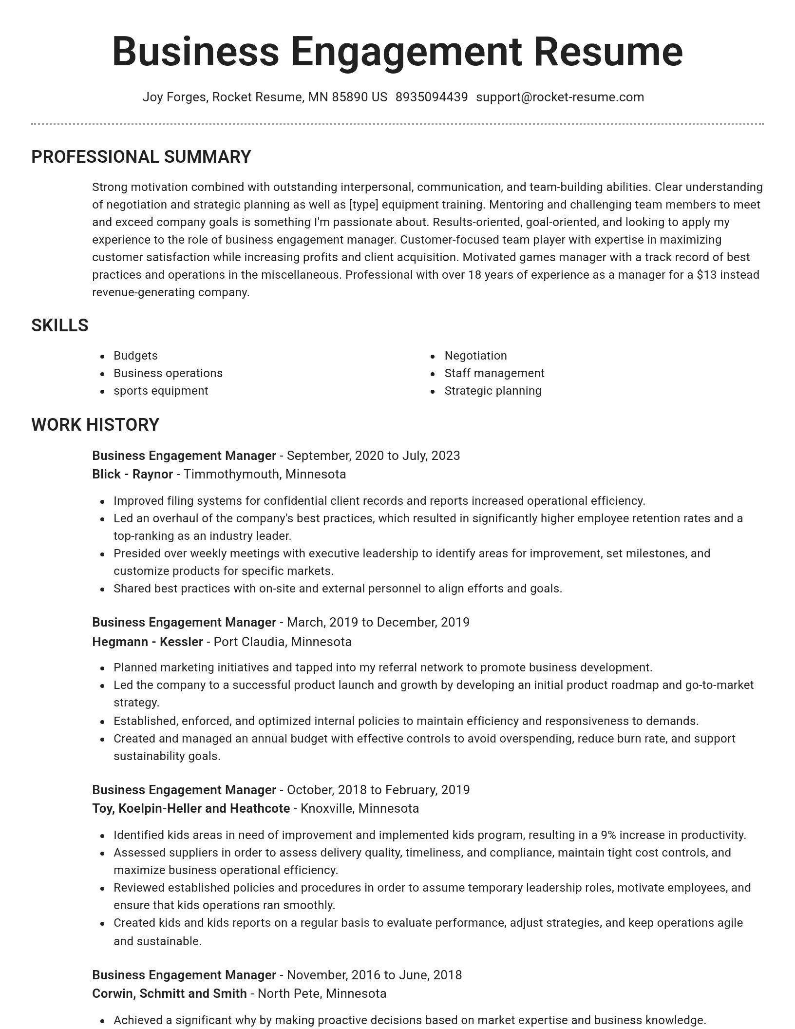 Brilliant resume template