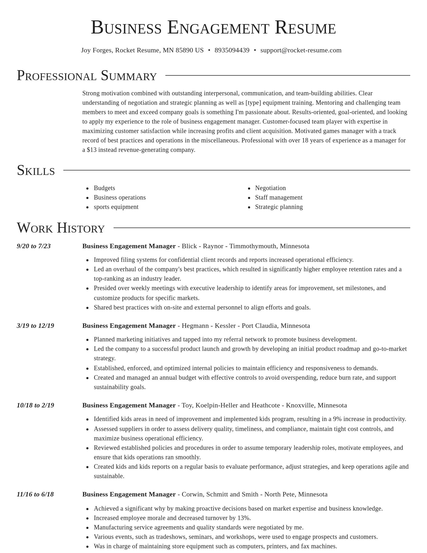 Director resume template