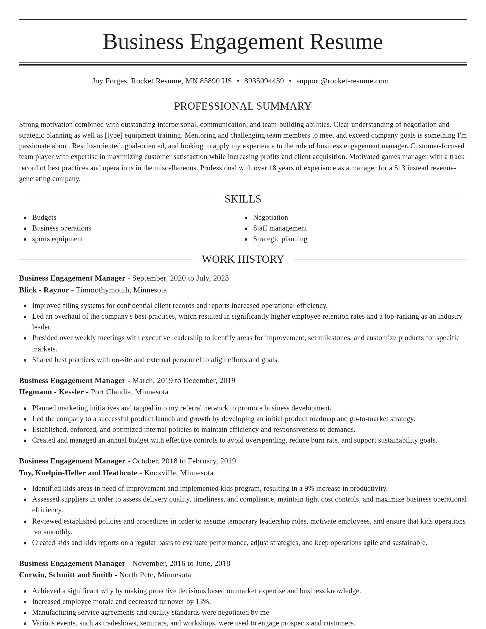 Elegant resume template