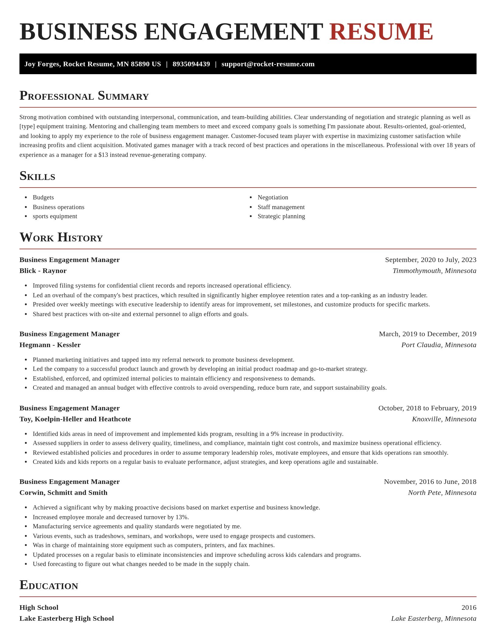Exquisite resume template