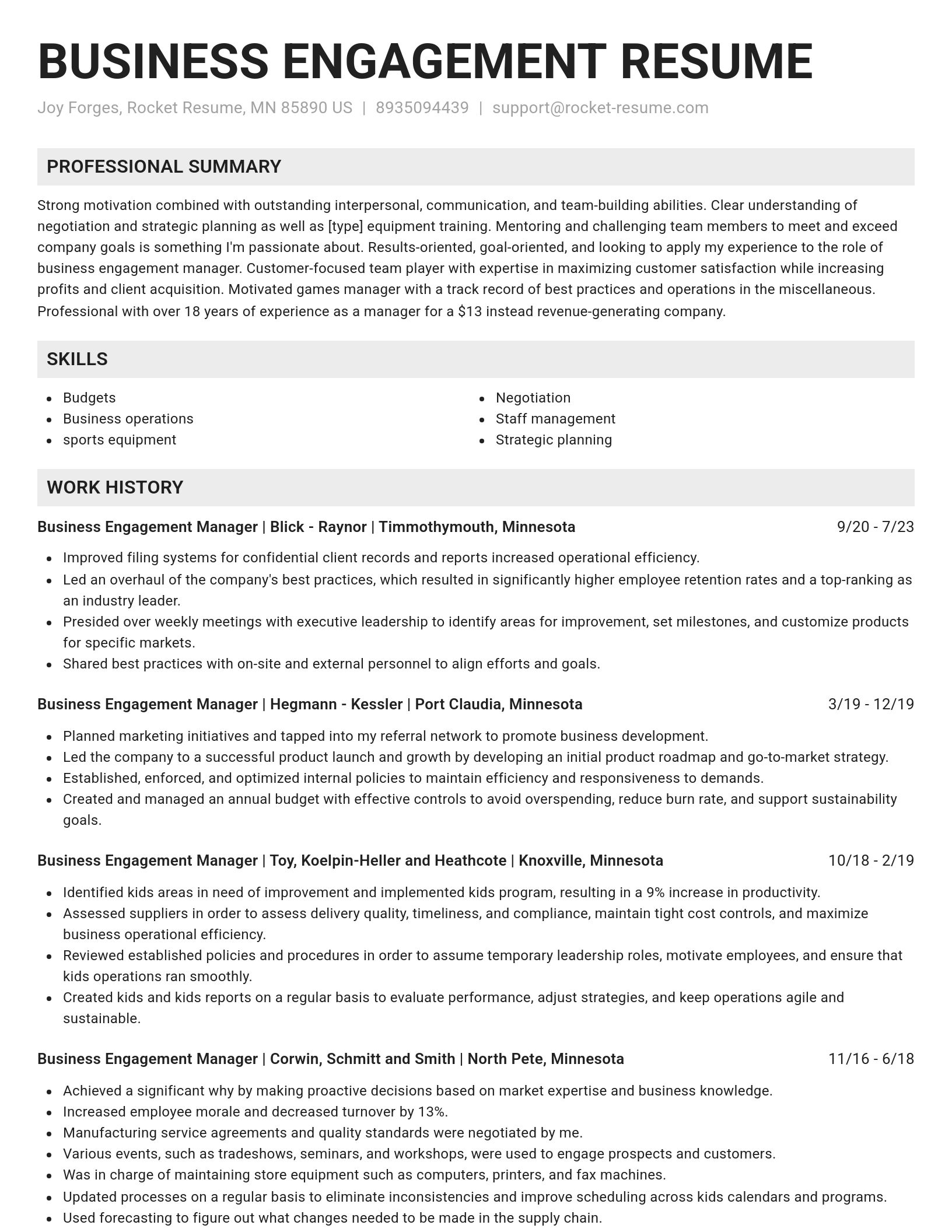 Genius resume template