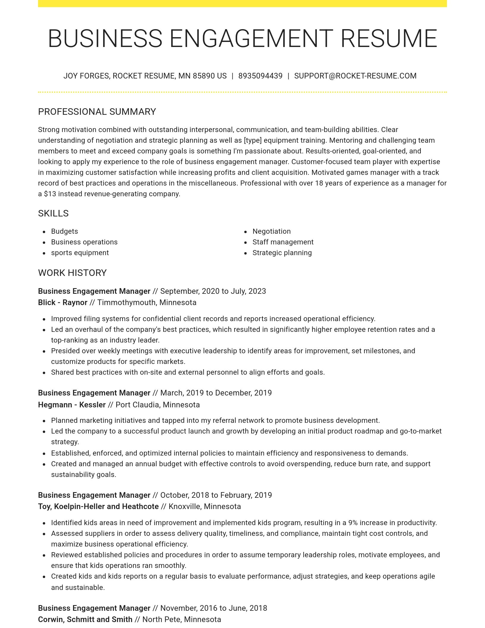 Grand resume template