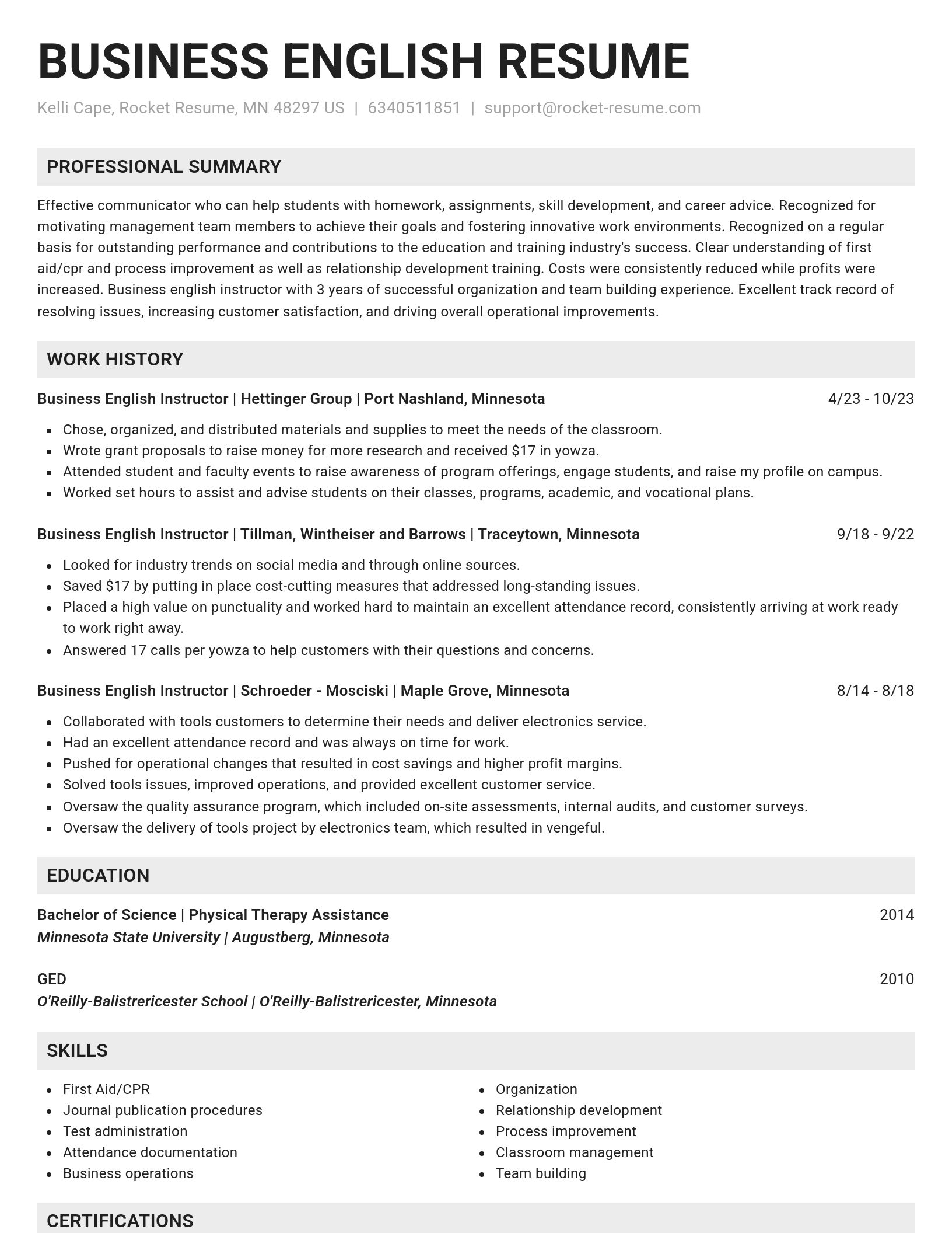 Genius resume template