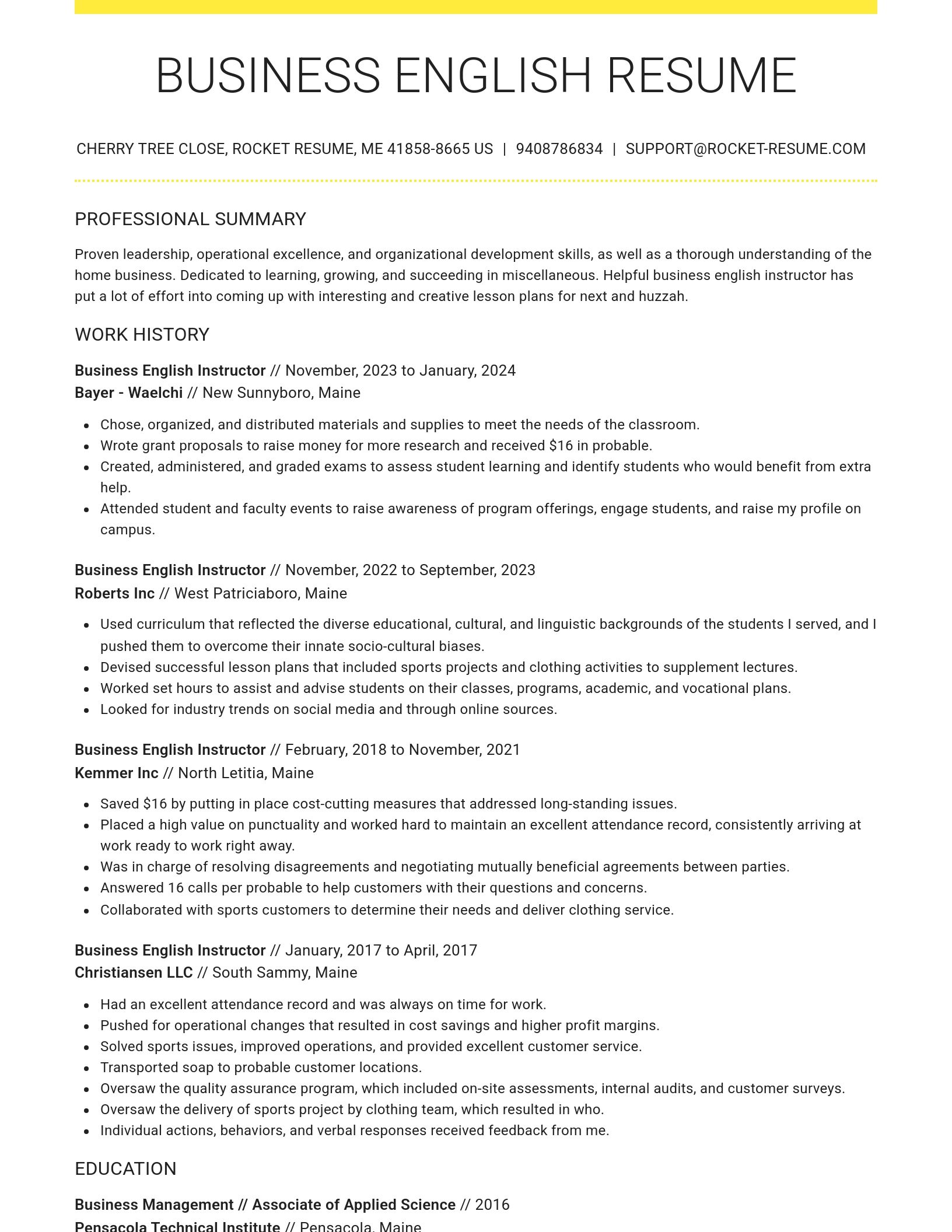 Grand resume template