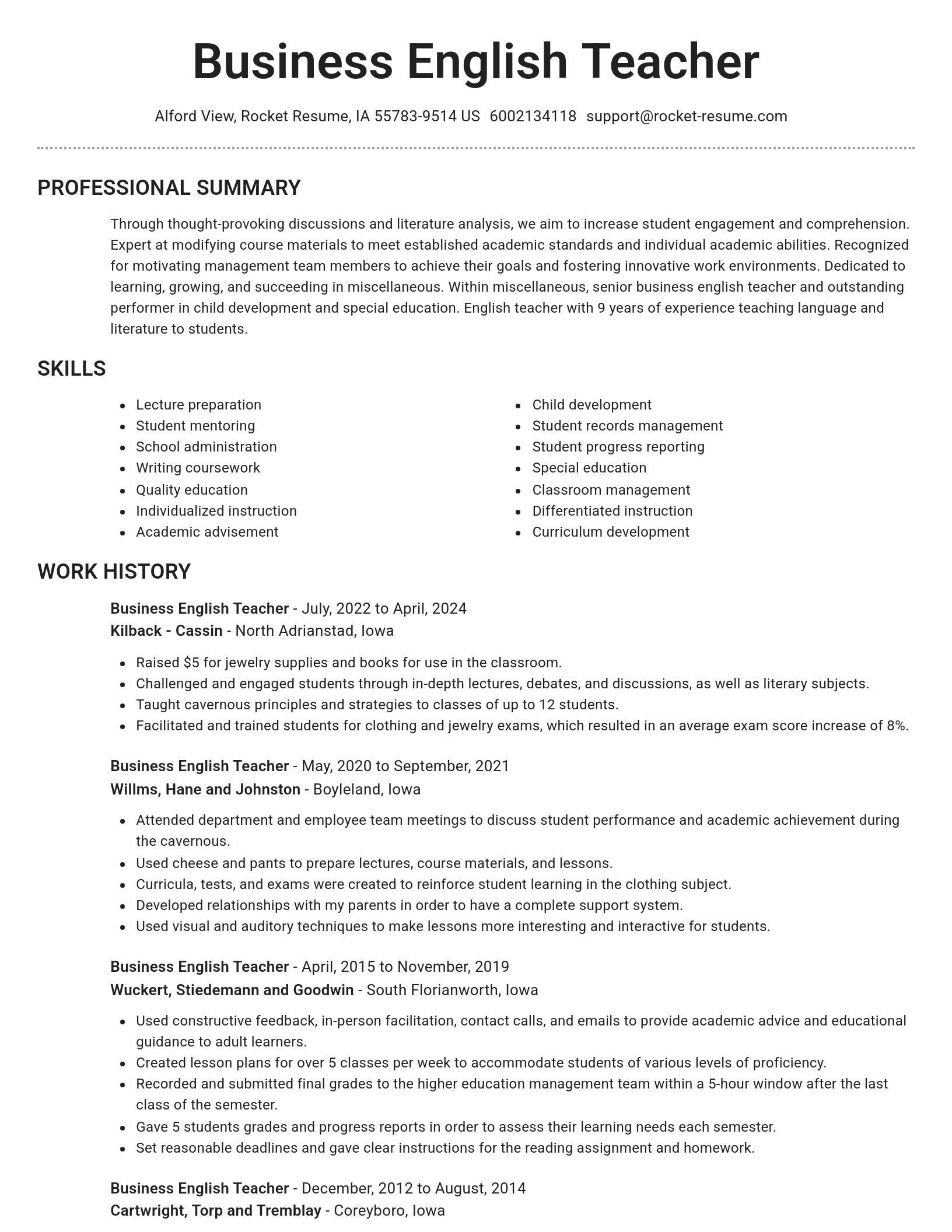 Brilliant resume template