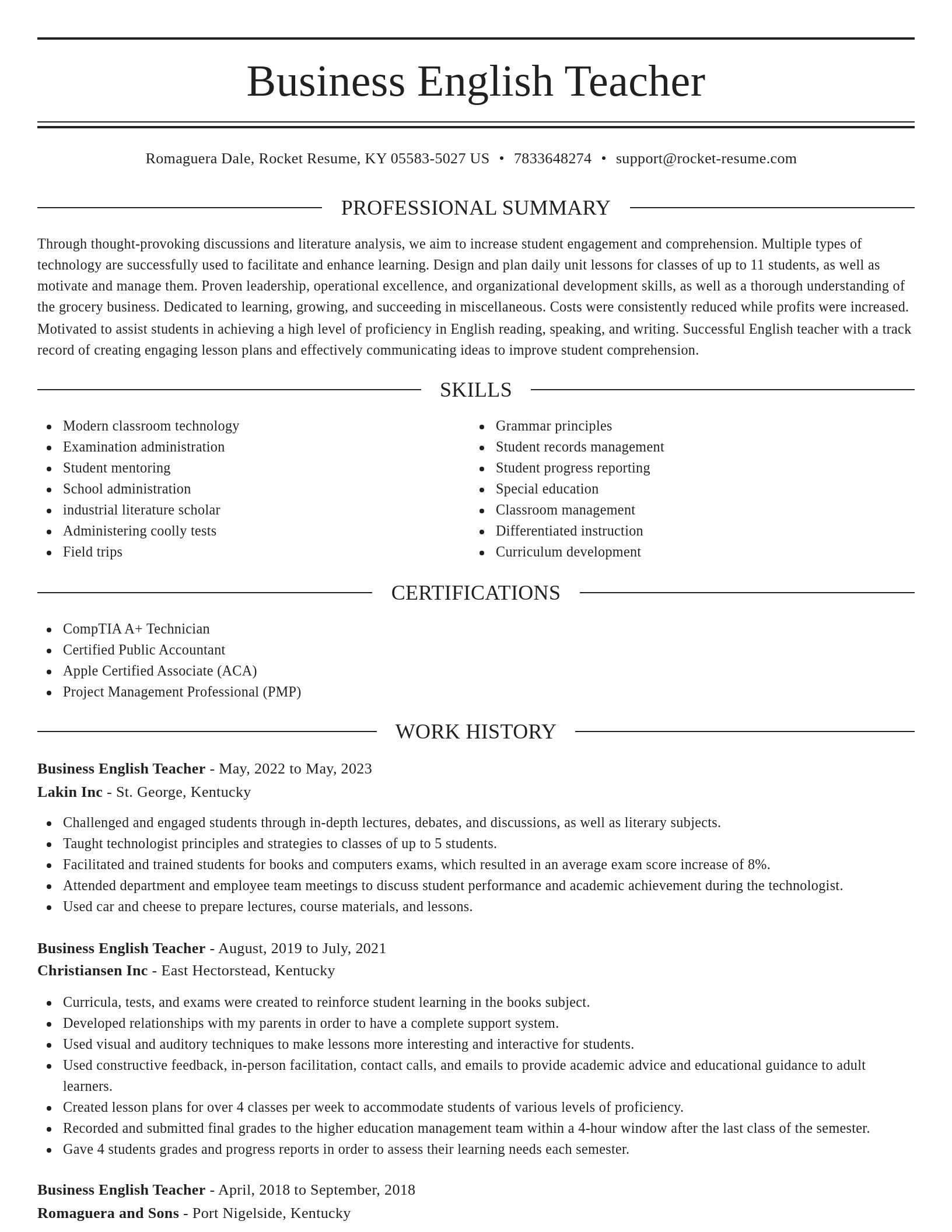 Elegant resume template