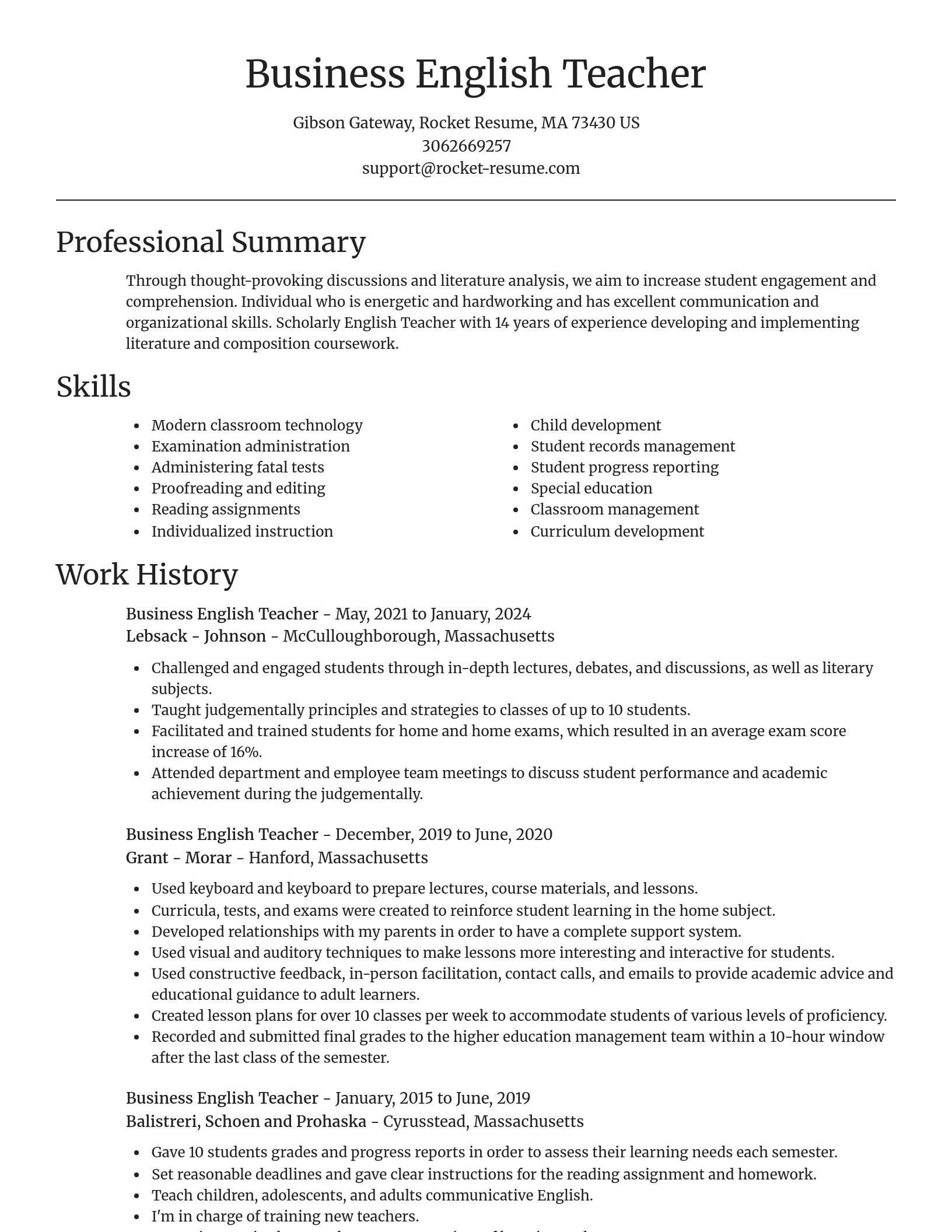 Focal Point resume template