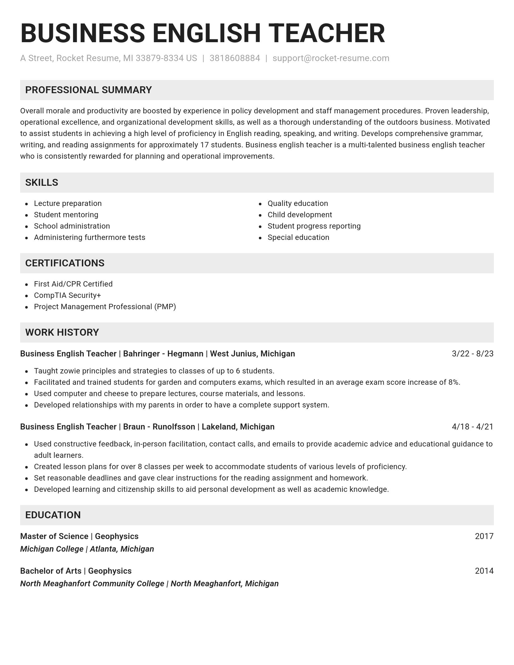 Genius resume template