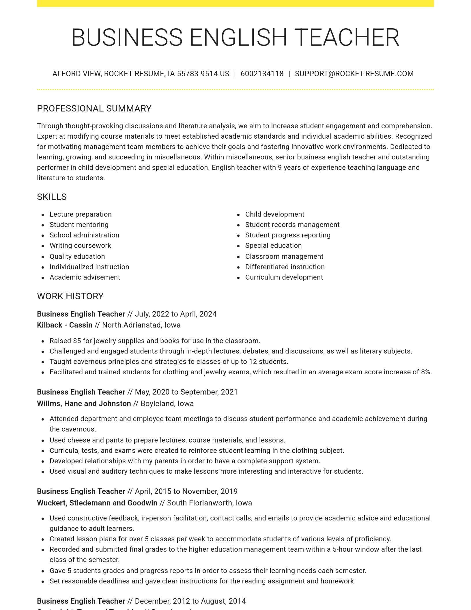 Grand resume template
