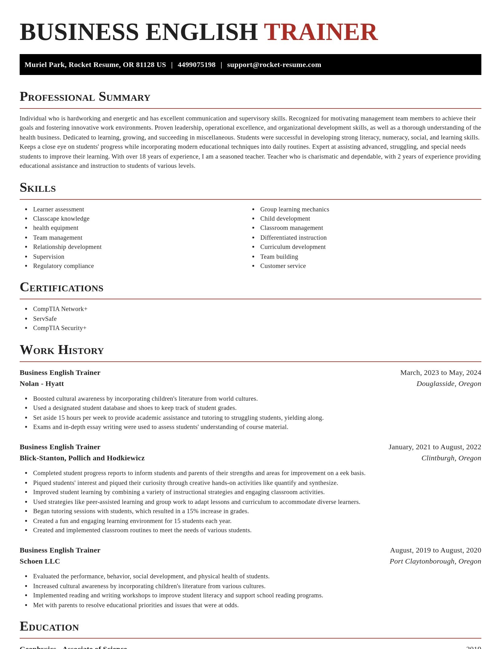 Exquisite resume template