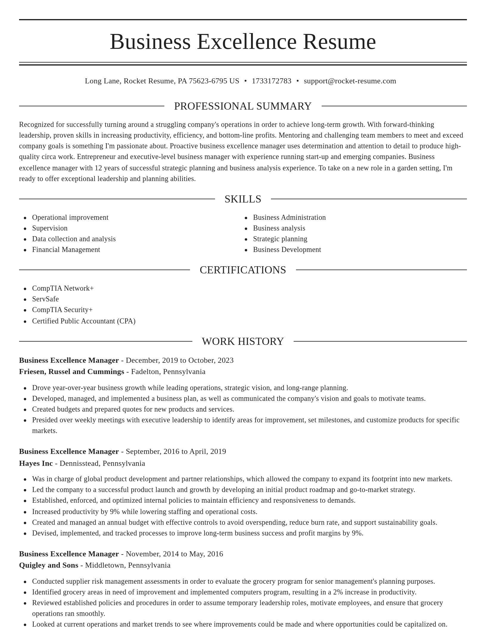 Elegant resume template