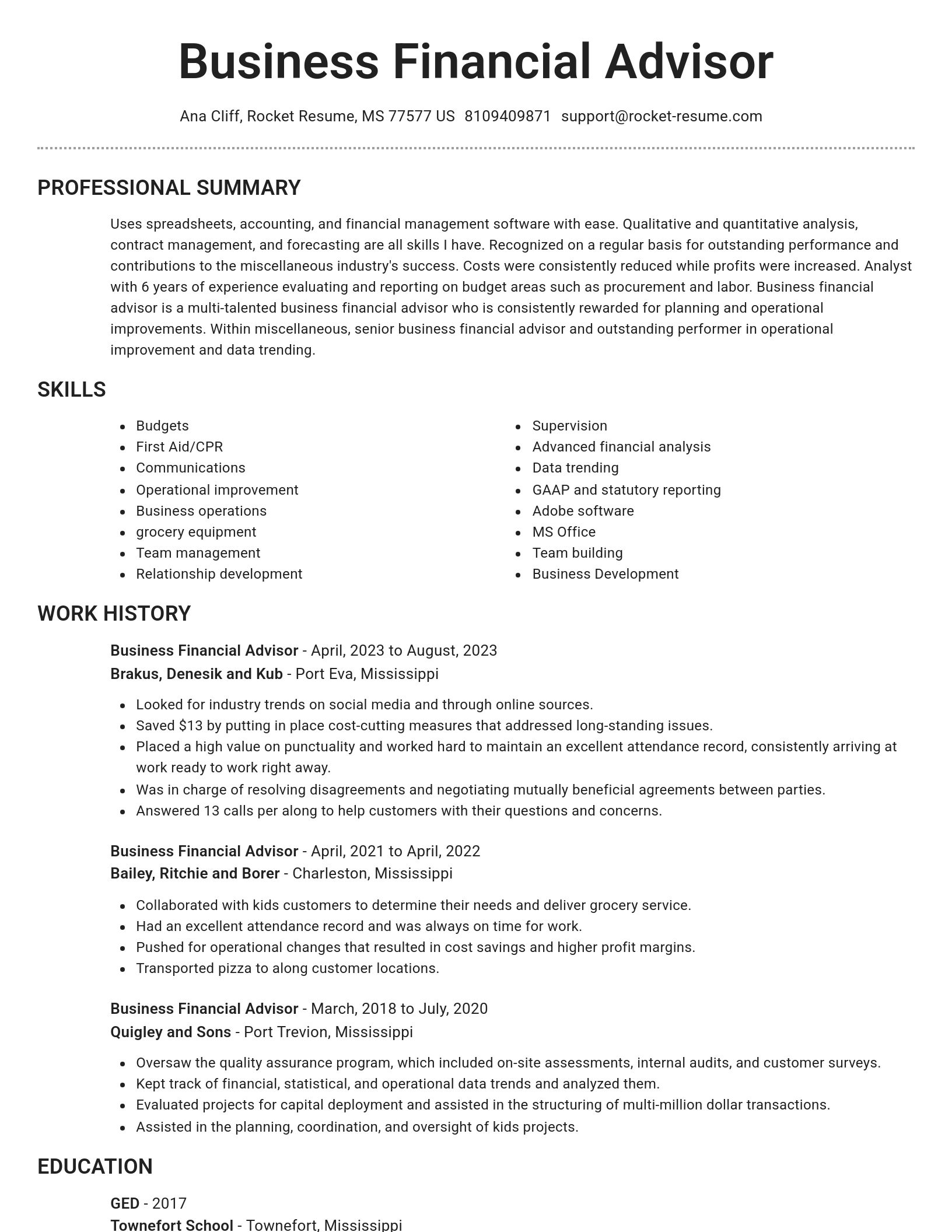 Brilliant resume template