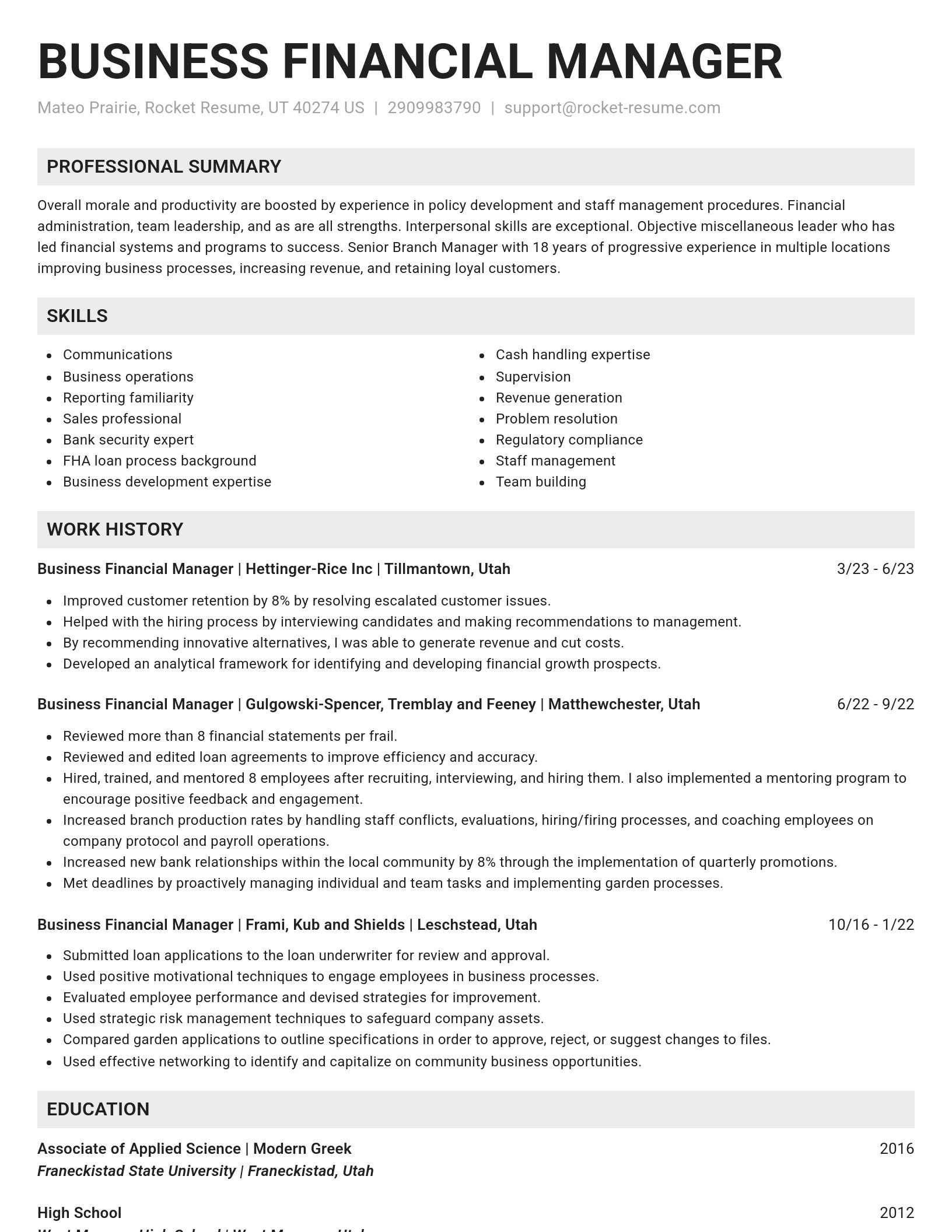 Genius resume template
