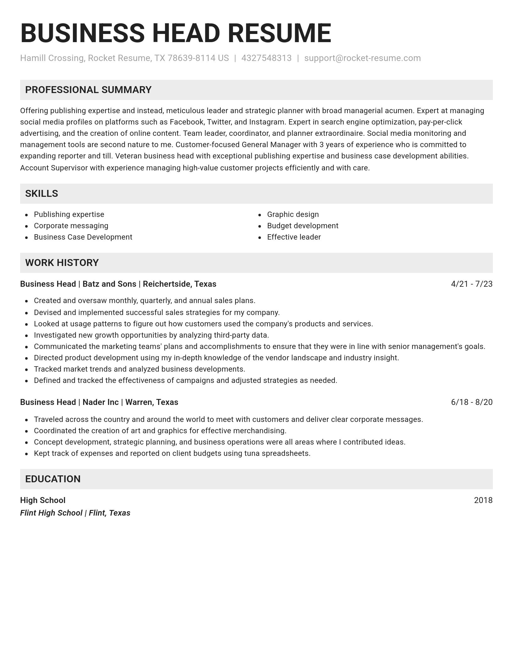 Genius resume template