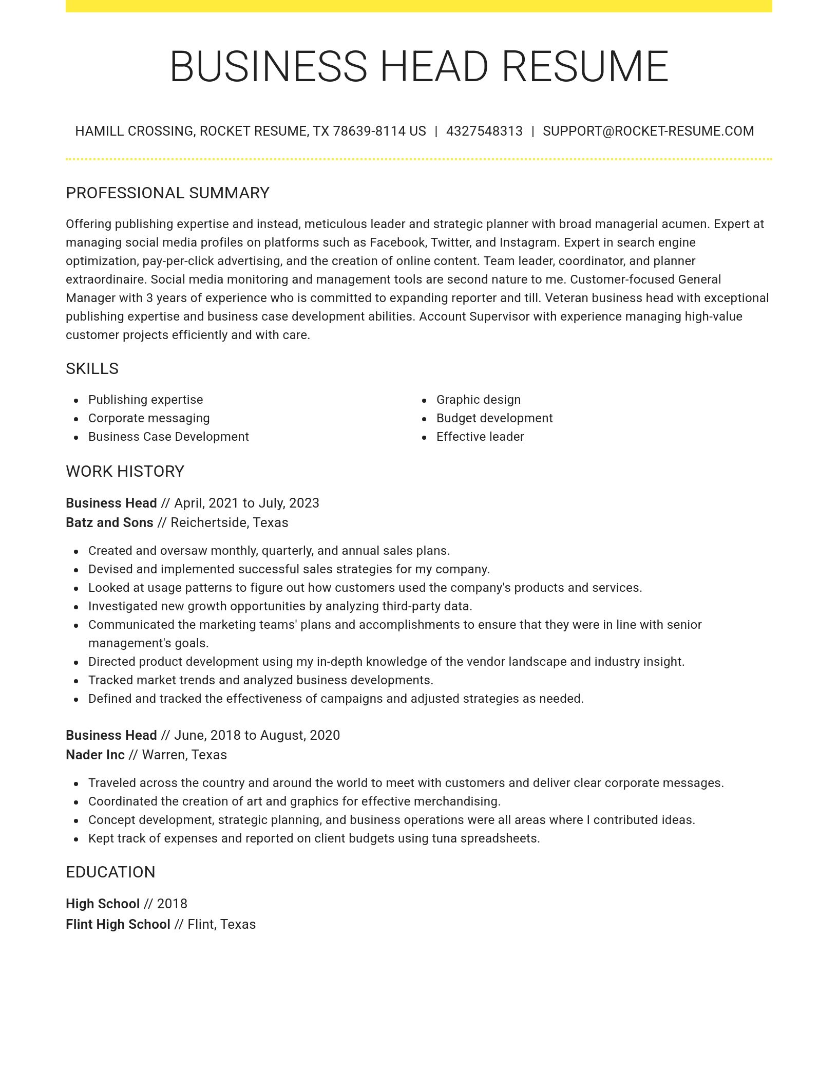 Grand resume template