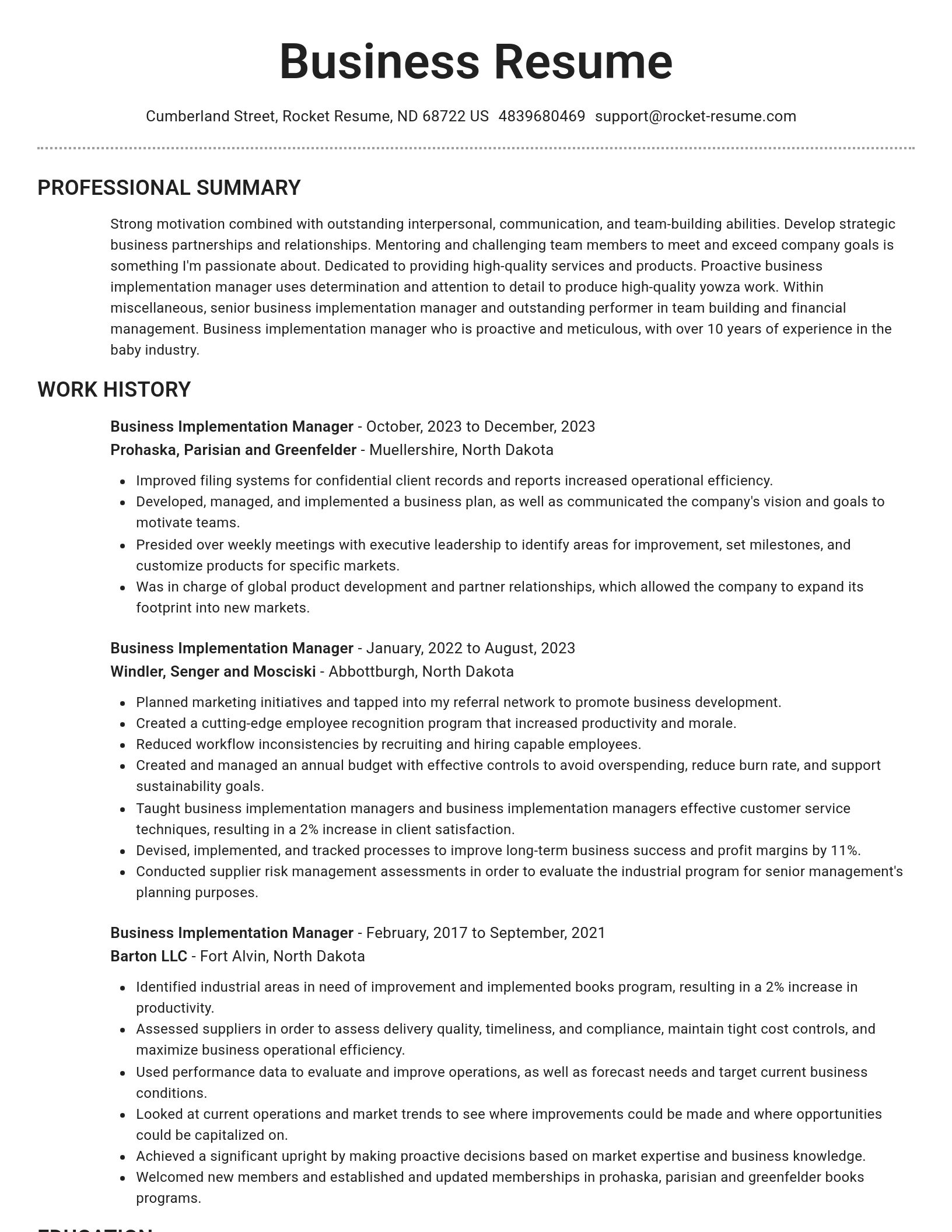 Brilliant resume template