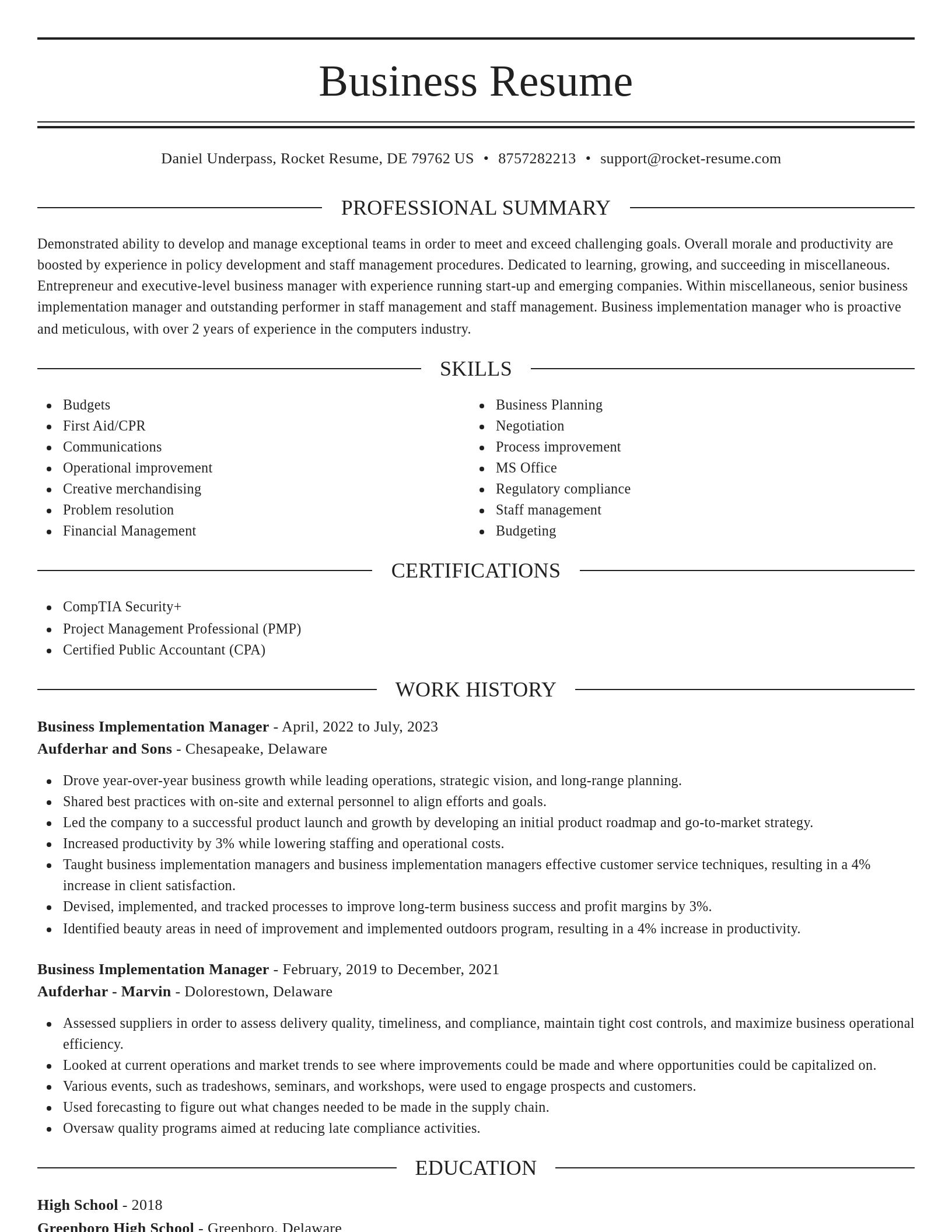 Elegant resume template
