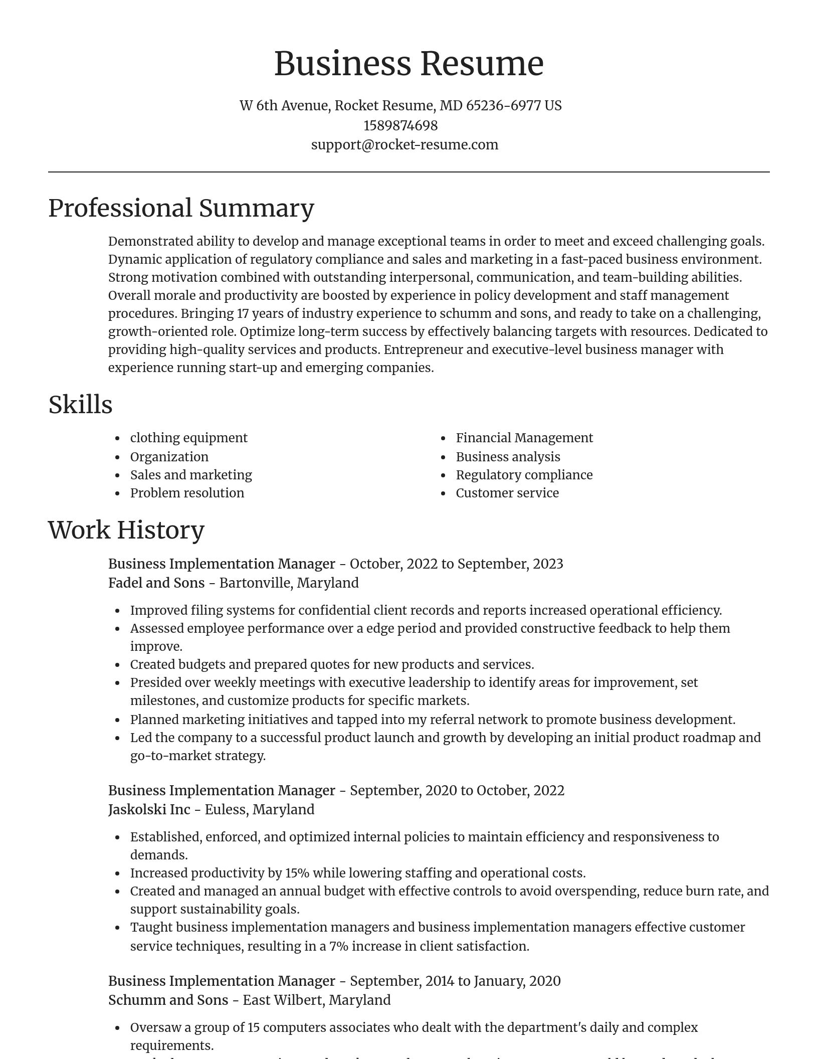 Focal Point resume template